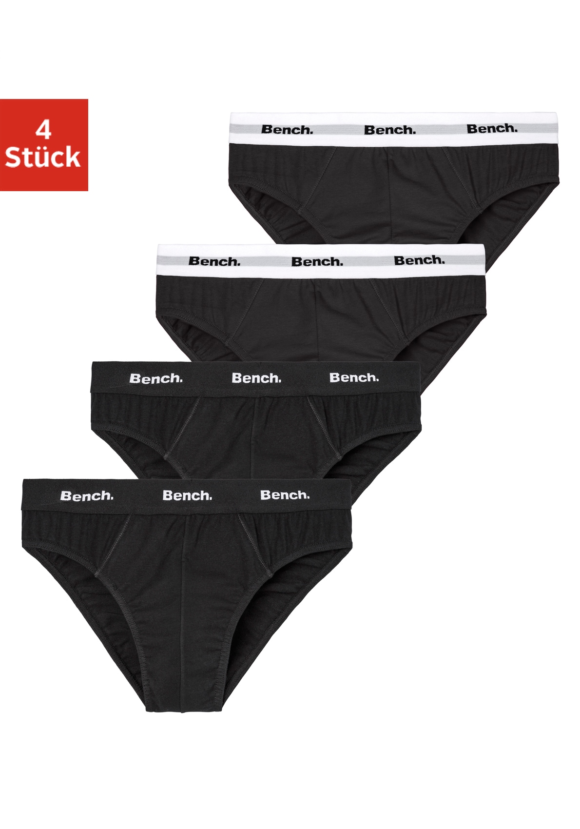 Image of Bench. Slip Packung, 4 Stk. mit kontrastfarbigem Webbündchen