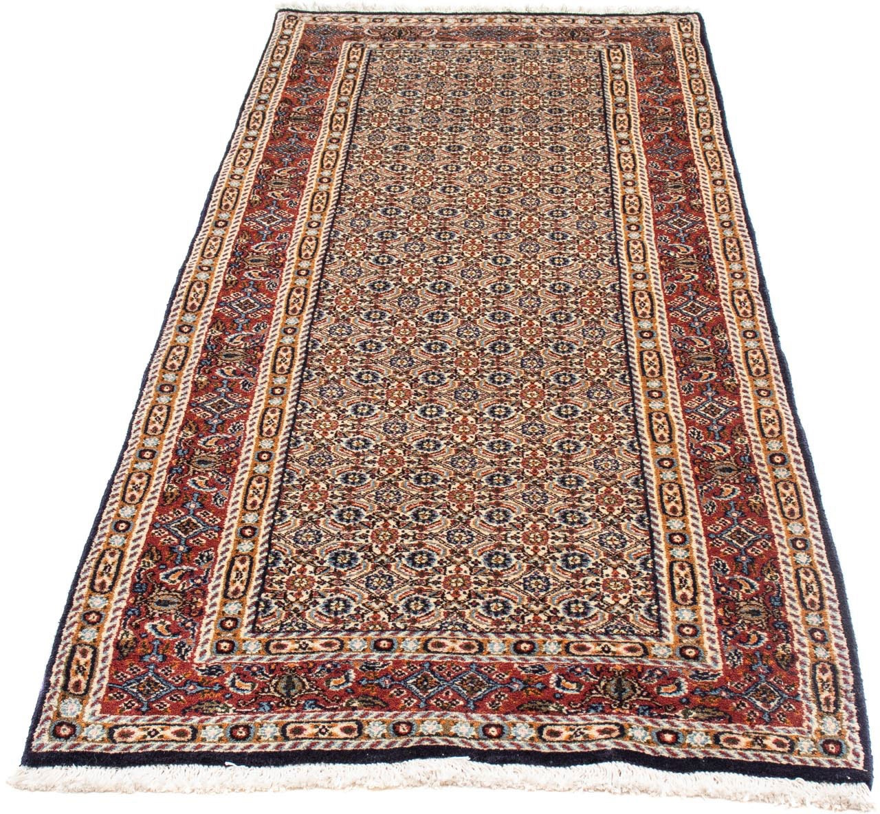 Image of morgenland Hochflor-Läufer »Moud Medaillon Beige 199 x 75 cm«, rechteckig, 1 mm Höhe, Handgeknüpft bei Ackermann Versand Schweiz