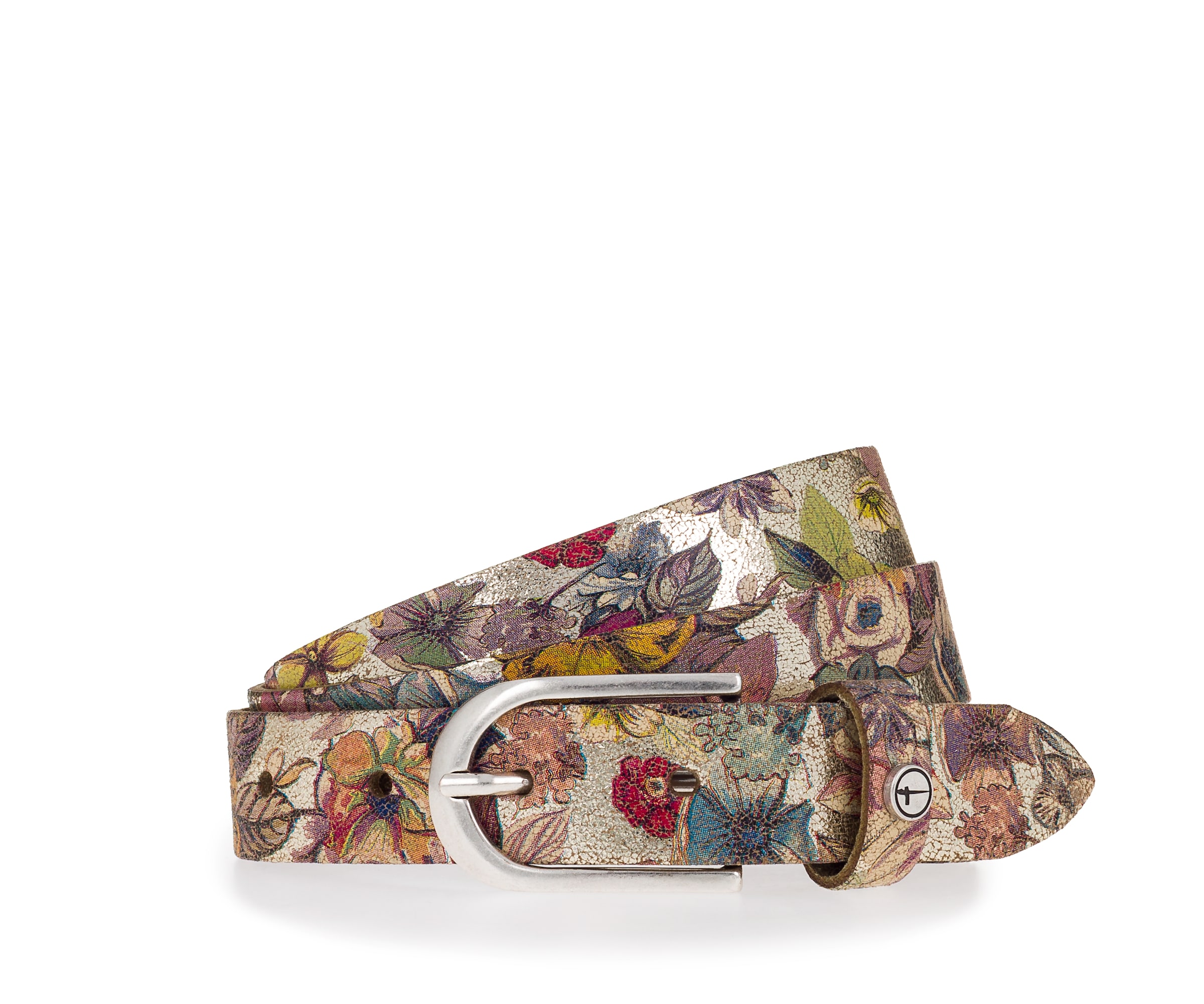 Tamaris Ceinture en cuir »"Cathy Silver"« stilvolles Leo-Muster, hochwertiges Rindleder mit Vintage-Finish
