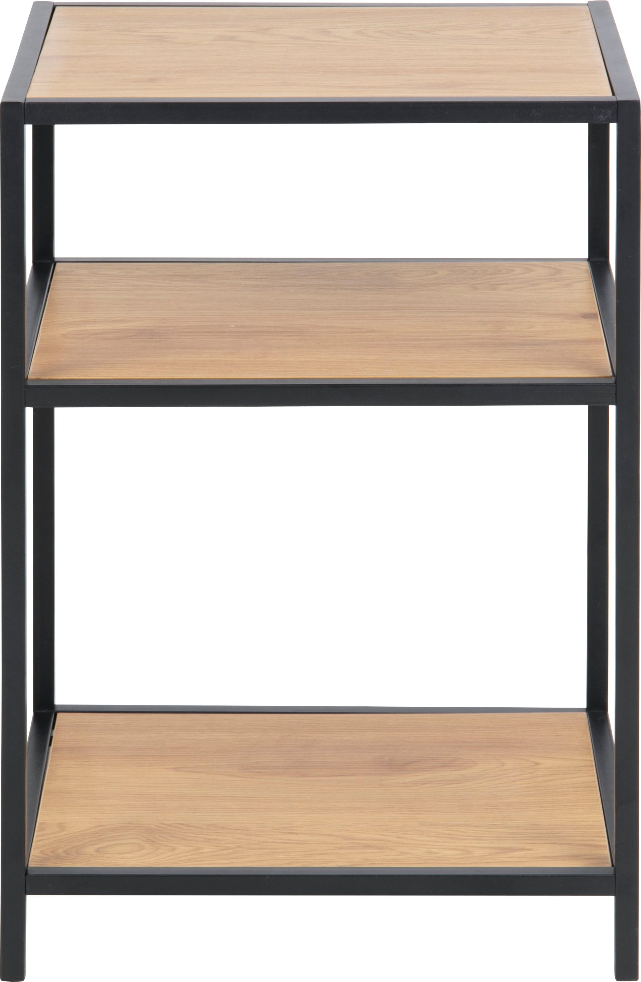Image of ACTONA GROUP Nachttisch Metallgestell im modernen Industrielook, 2 Einlegeböden, Höhe 63 cm