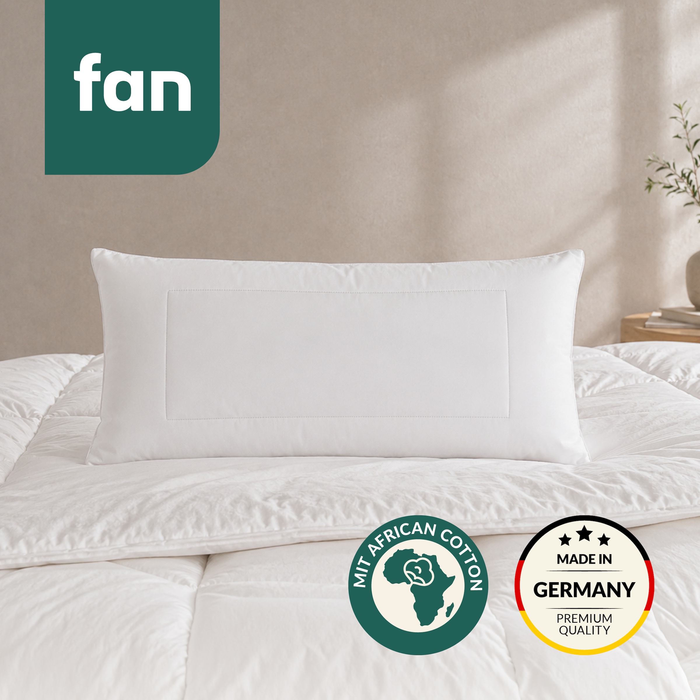 fan Oreiller en coton »African Cotton« 1 cuis tlg.