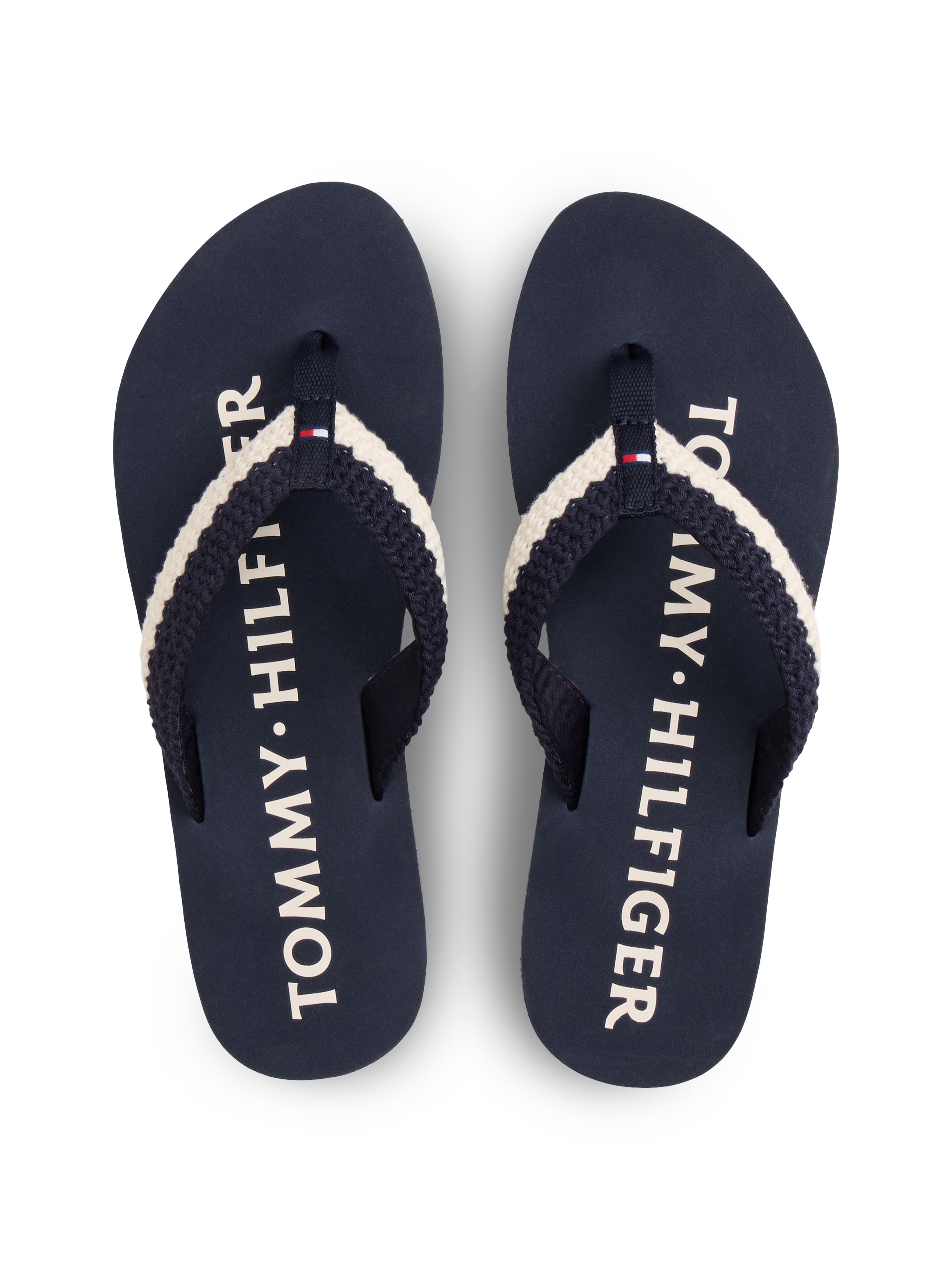 Tommy Hilfiger Séparateur d'orteils »TH CROCHET SUMMER SANDAL«  Dianette, Strandschuh in sommerlicher Häkeloptik