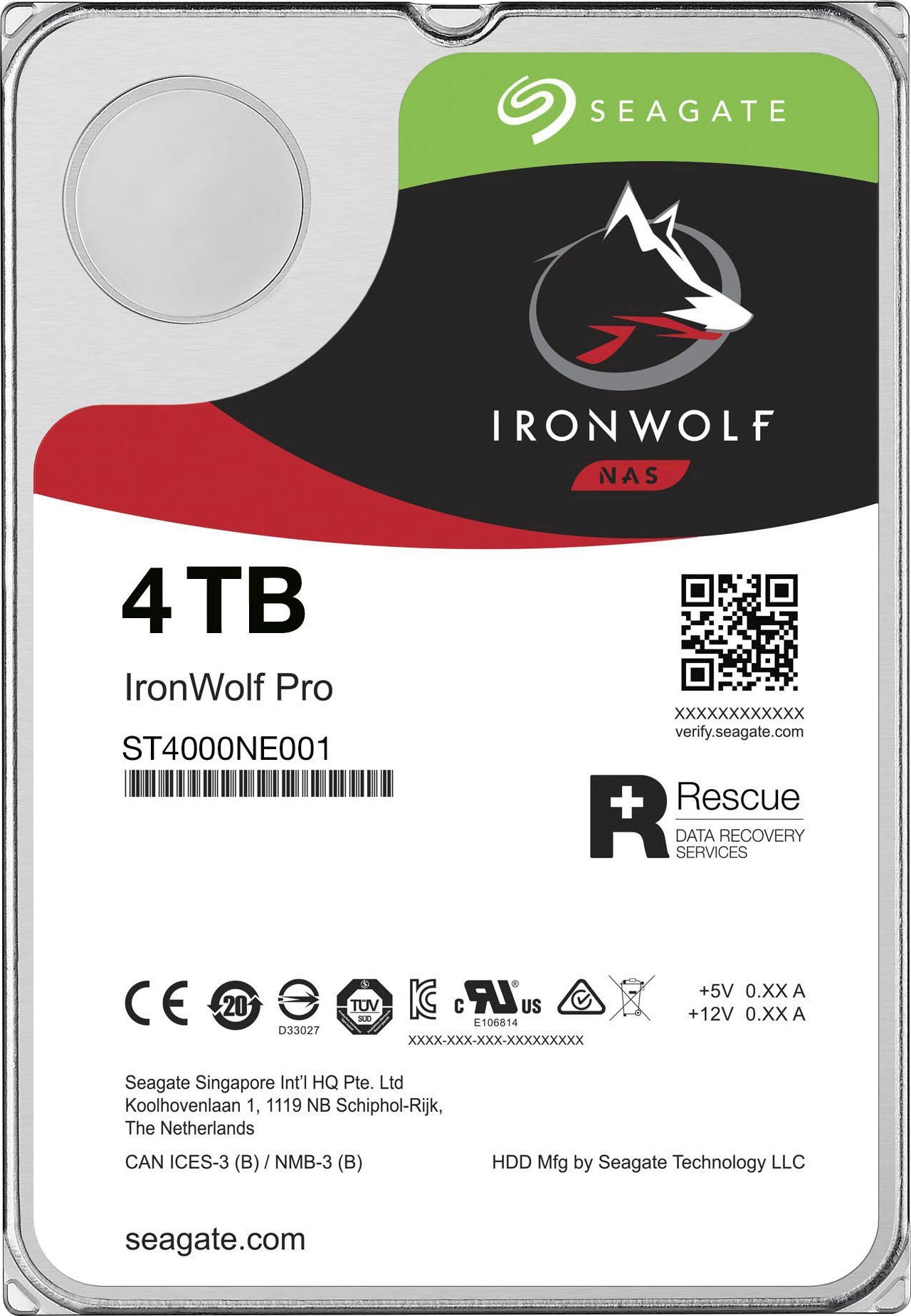 Seagate HDD-Festplatte »IronWolf Pro«, 3,5 Zoll, Anschluss SATA II, Bulk