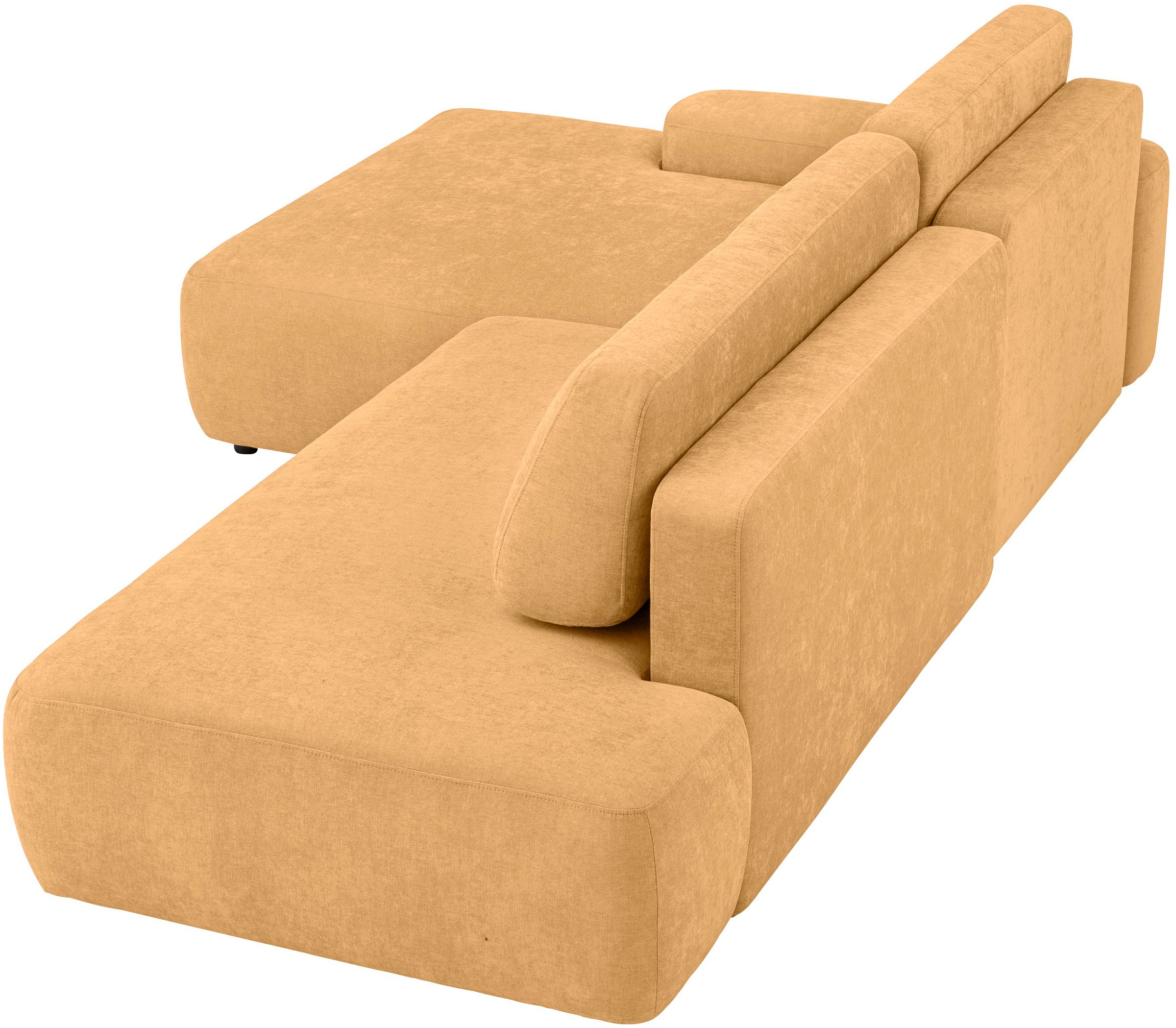 INOSIGN Ecksofa »TORGE, Schlafsofa Cord, Samtvelours u. Strukur fein, Couch in L-Form«, Schlaffunktion und Bettkasten, Liegefläche: 210x125 cm, neues Design