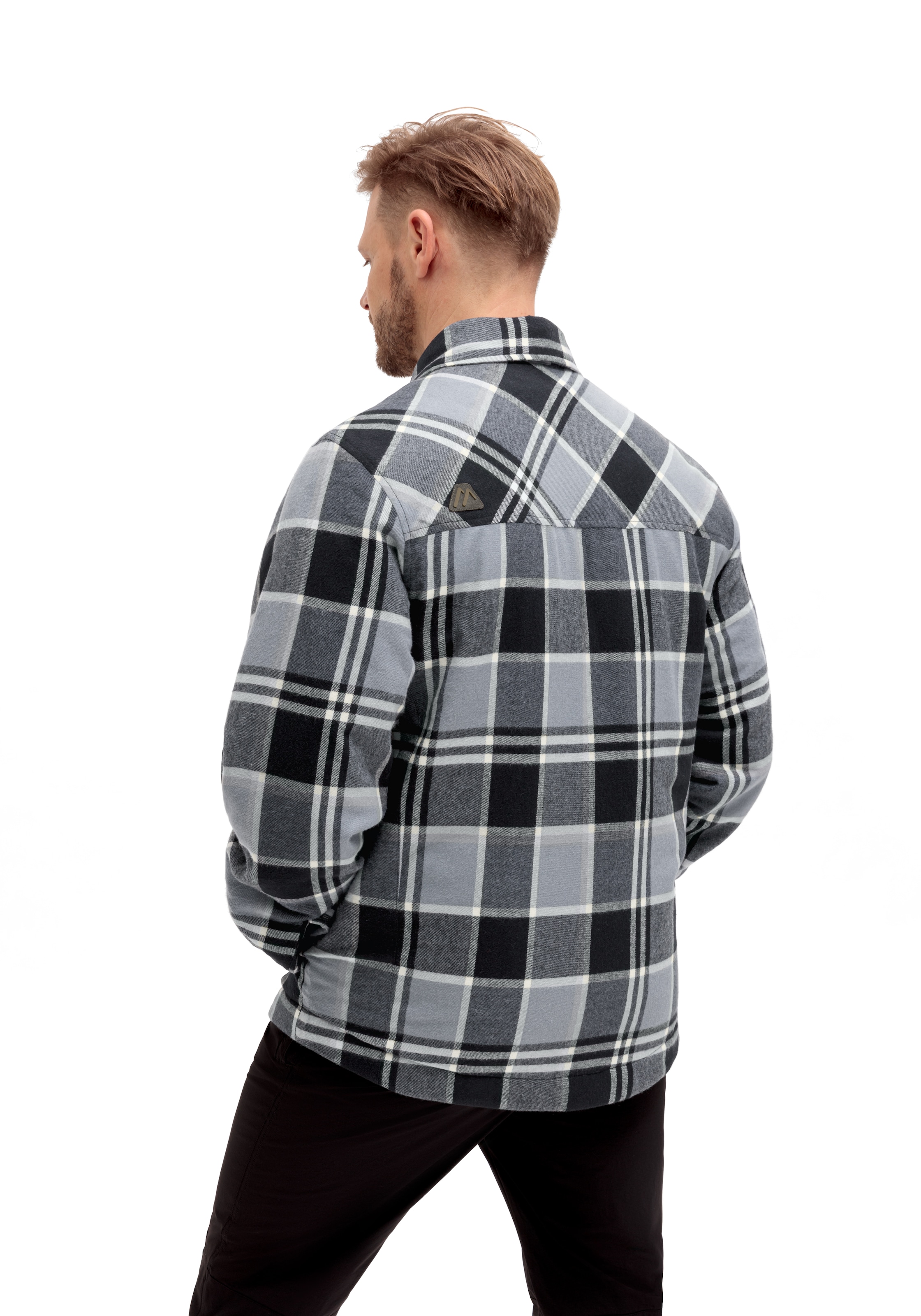 Maier Sports Chemisier fonctionnel »Camquadri M« wattiertes Herren Hemd warmes Fleecematerial