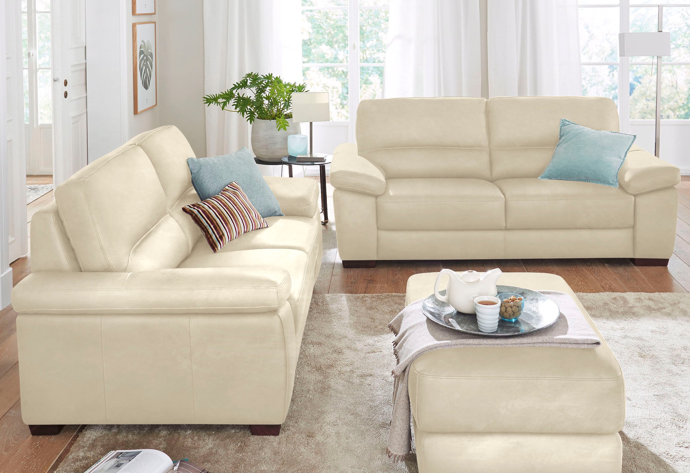 CALIA ITALIA Tabouret »Gaia, in edlem Design und mit erstklassigem Sitzkomfort« aus pflegeleichtem Luxus-Microfaser Ginevra Hydro Care