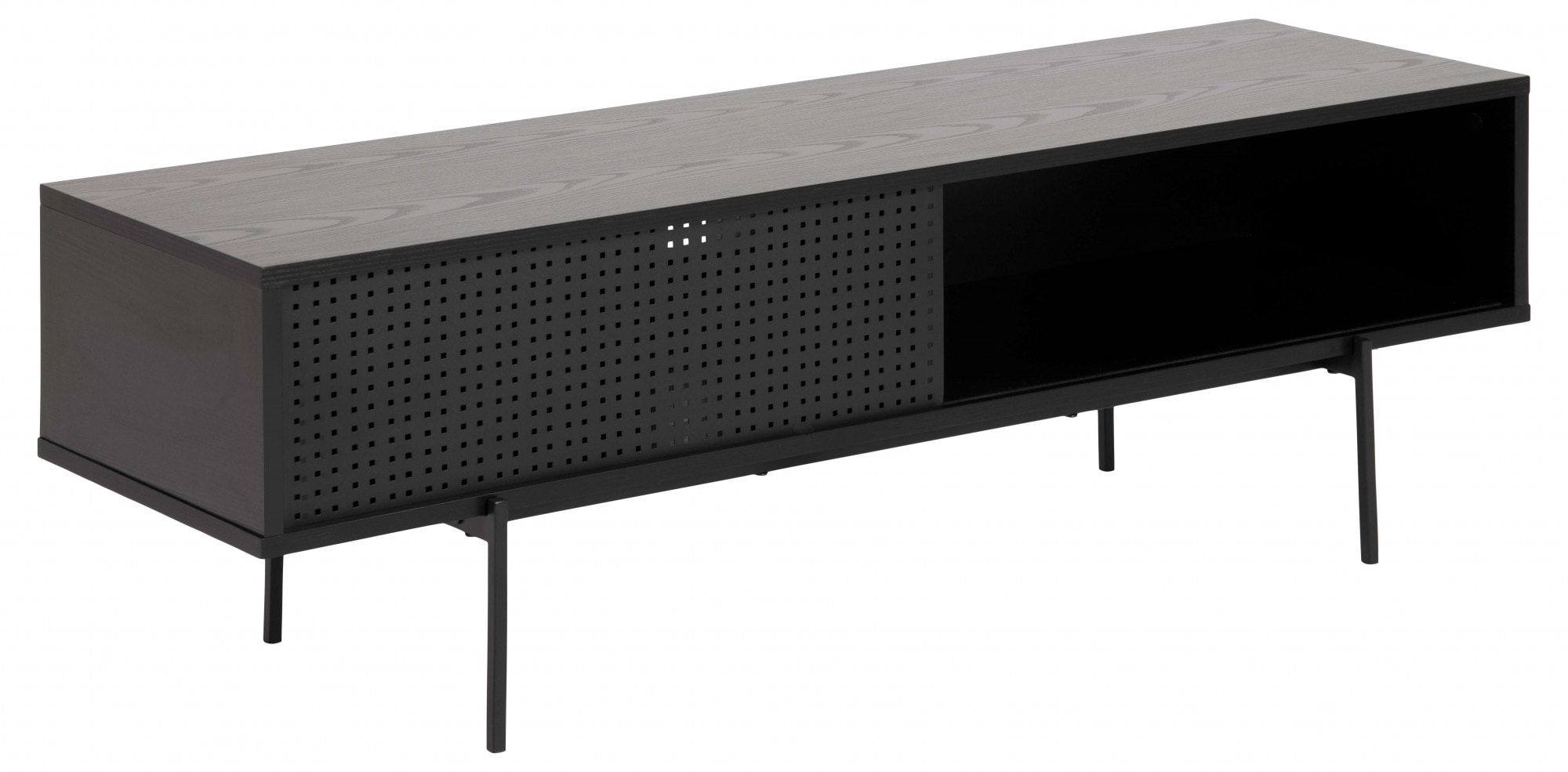 ACTONA GROUP TV-Schrank »Angus« TV-Bank ,TV Tisch mit 1 Schiebetür schwarz. Höhe 44,50 cm
