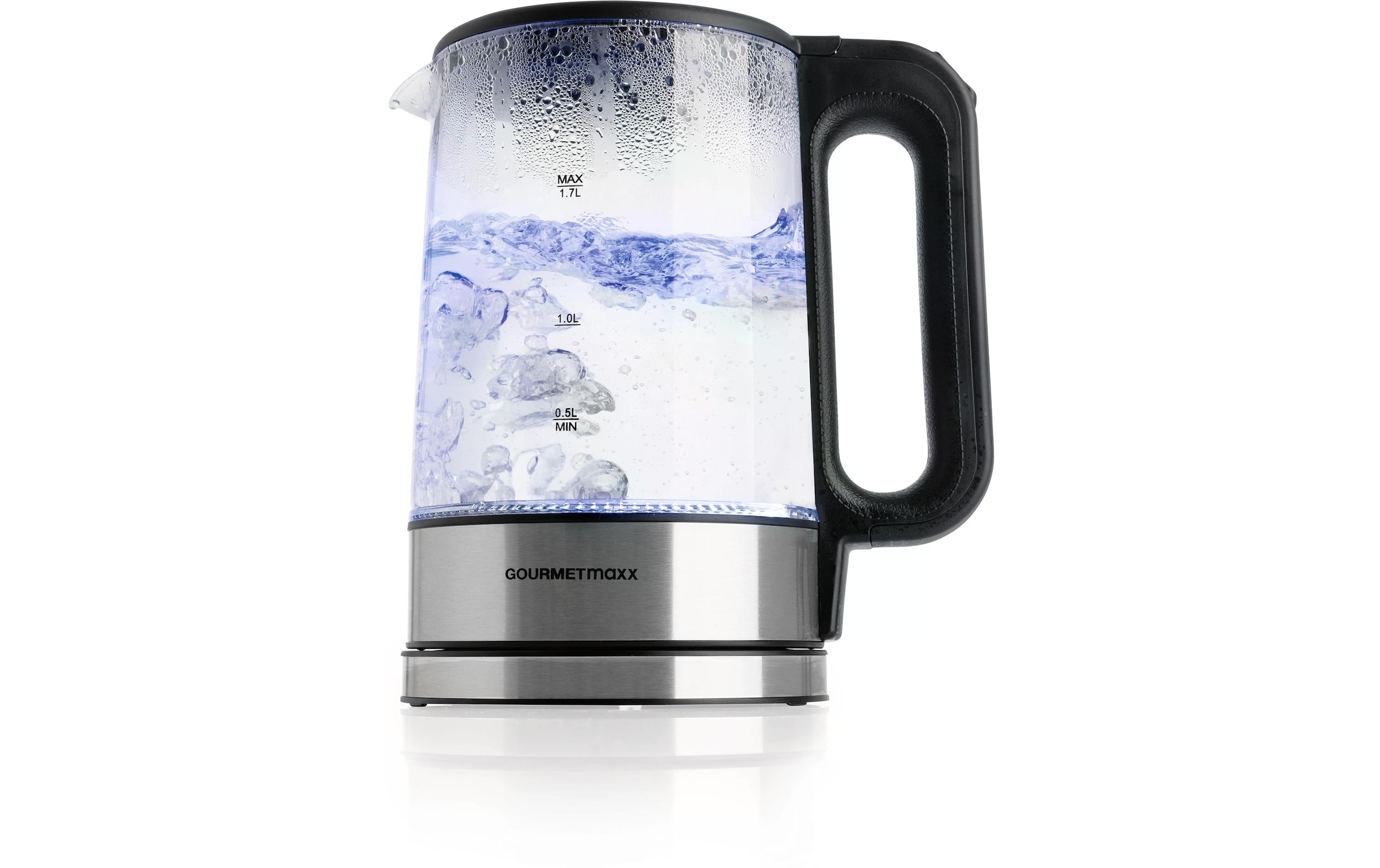 GOURMETmaxx Wasserkocher »45474 l, Silber/Transparent«, 1,7 l, 2200 W