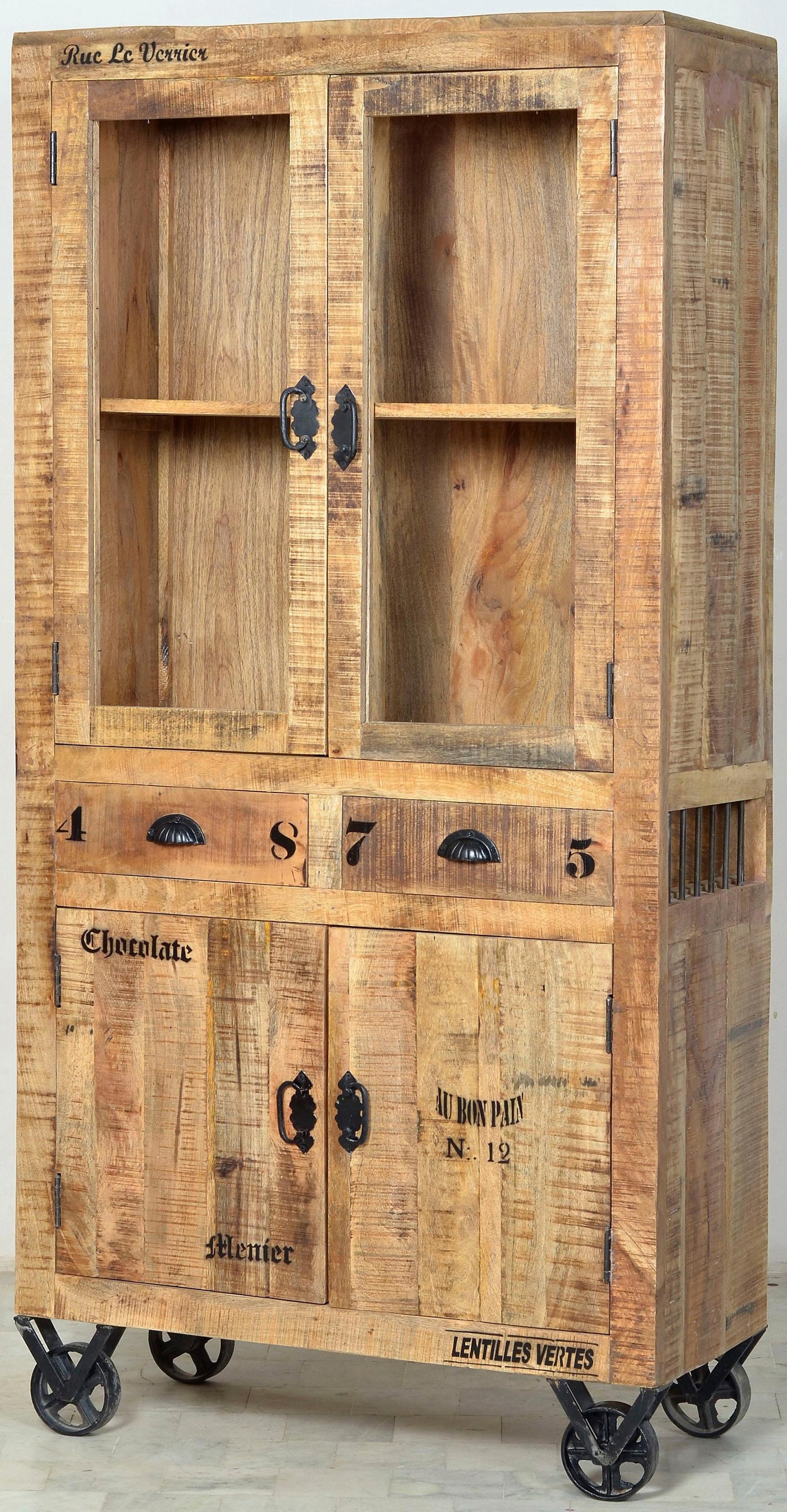 Vitrine Chic, »Rustic«, Vintage Breite Factory cm, im auf SIT 90 Design, Shabby versandkostenfrei