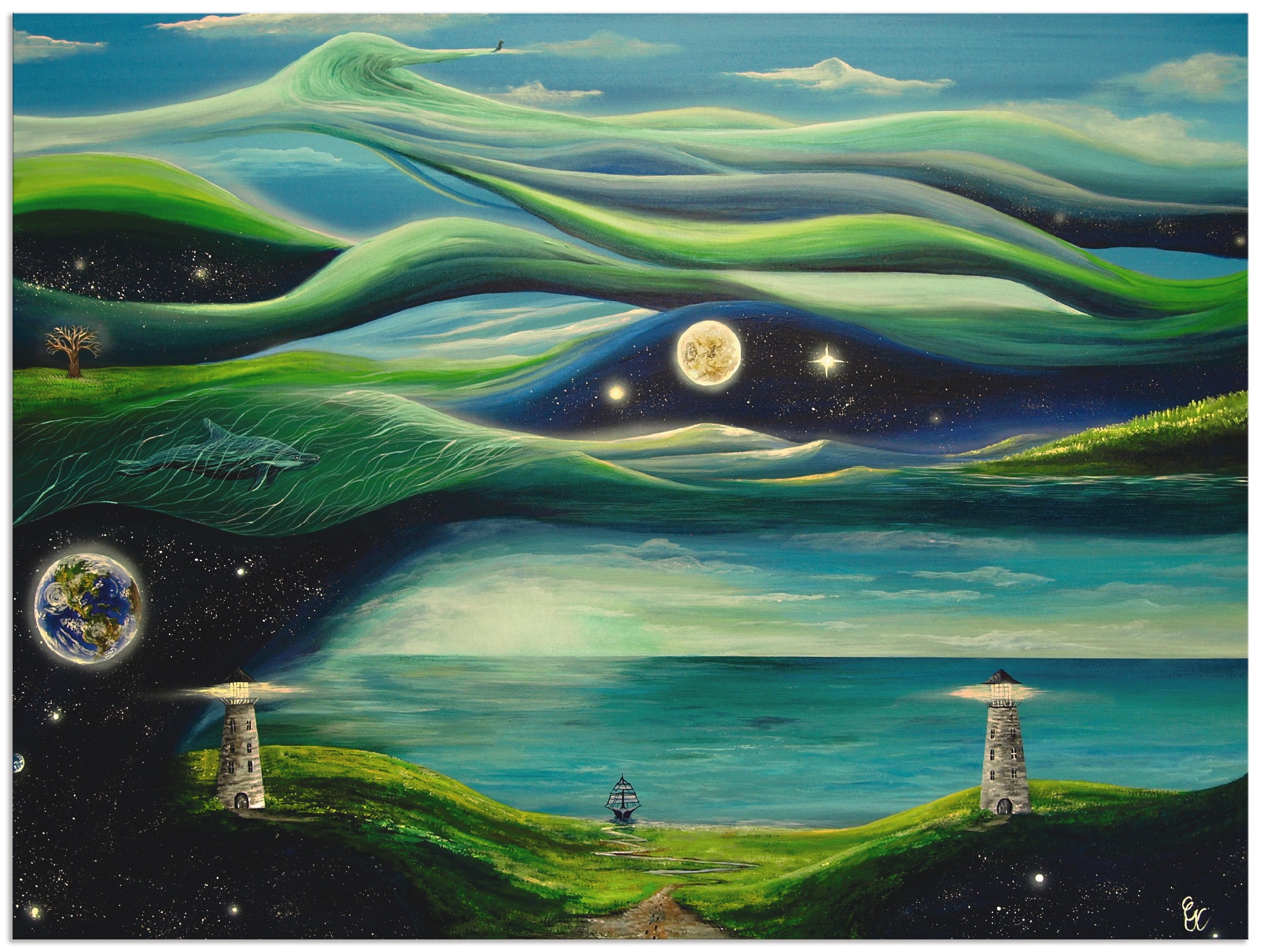 Image of Artland Wandbild »Verschiedene Leben«, Landschaften, (1 St.), in vielen Grössen & Produktarten - Alubild / Outdoorbild für den Aussenbereich, Leinwandbild, Poster, Wandaufkleber / Wandtattoo auch für Badezimmer geeignet bei Ackermann Versand Schweiz