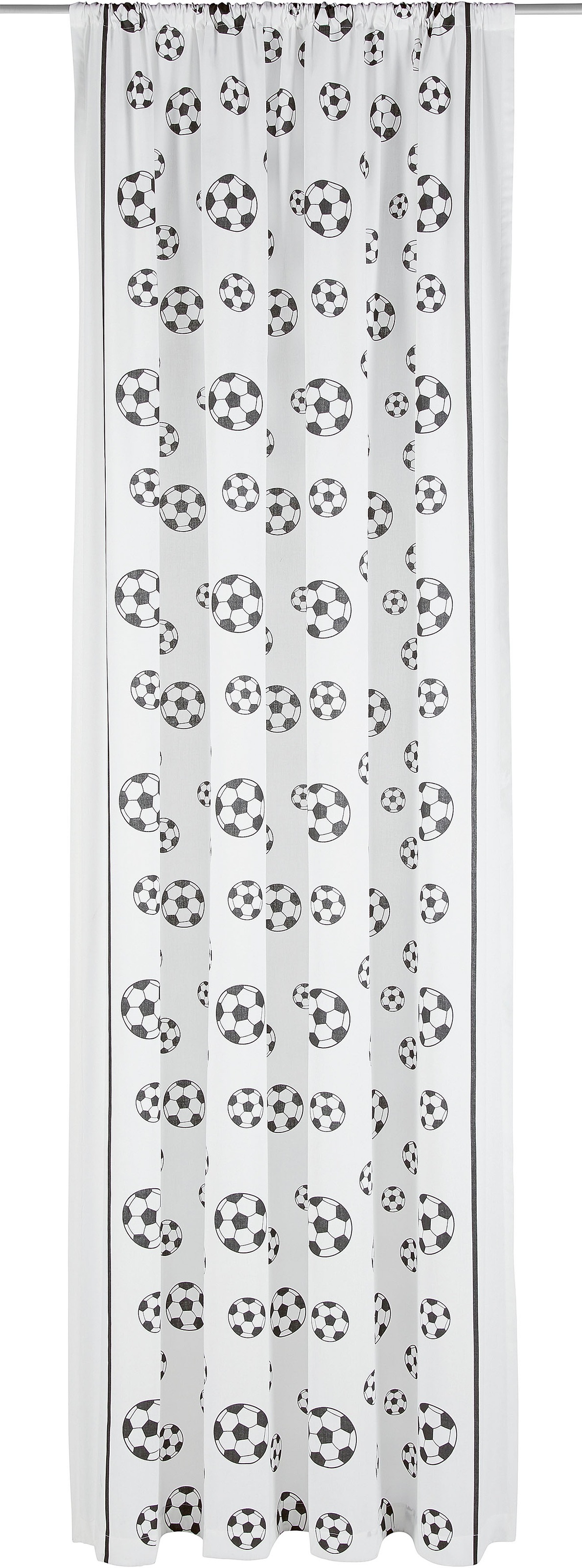 Image of Lüttenhütt Gardine »Football«, (1 St.), nachhaltige Kindergardine, halbtransparent, bedruckt, verschiedene Grössen bei Ackermann Versand Schweiz