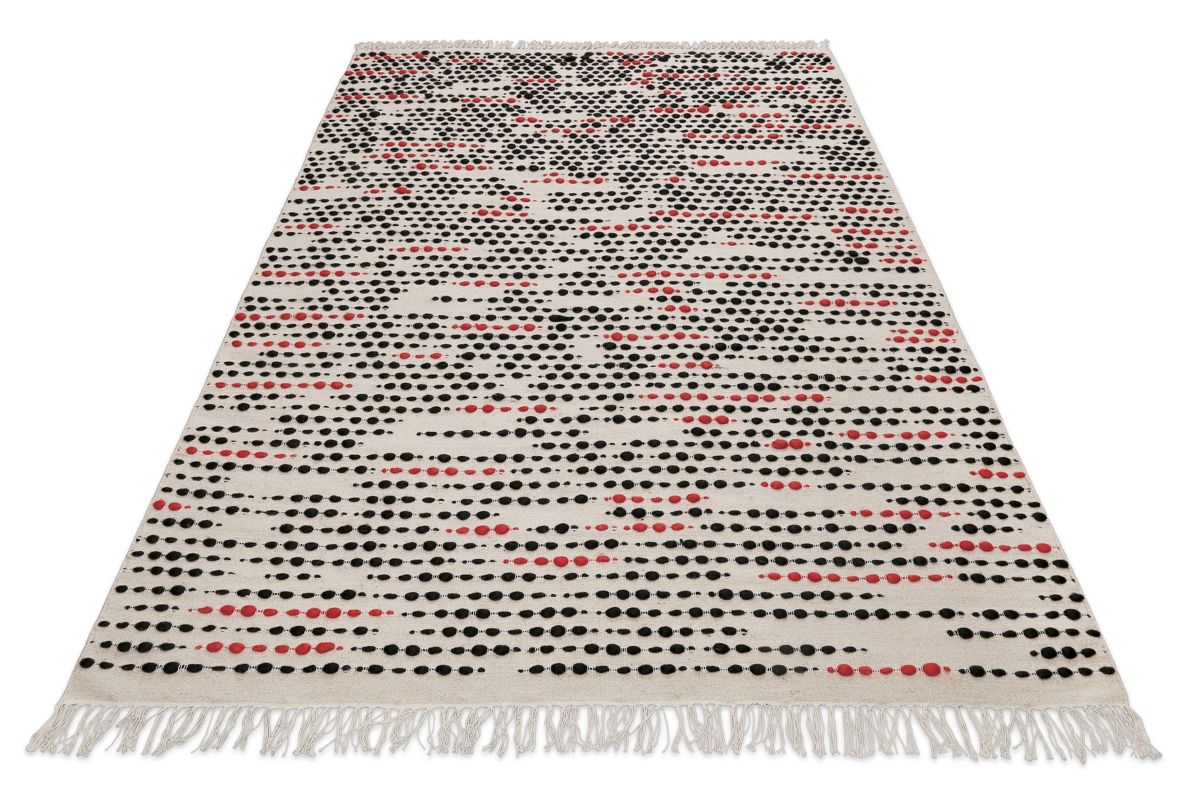 Wecon home Tapis »London Red« Rectangulaire 11 mm Höhe handgewebt, robust, strapazierfähig, skandinavisch, Naturfaser