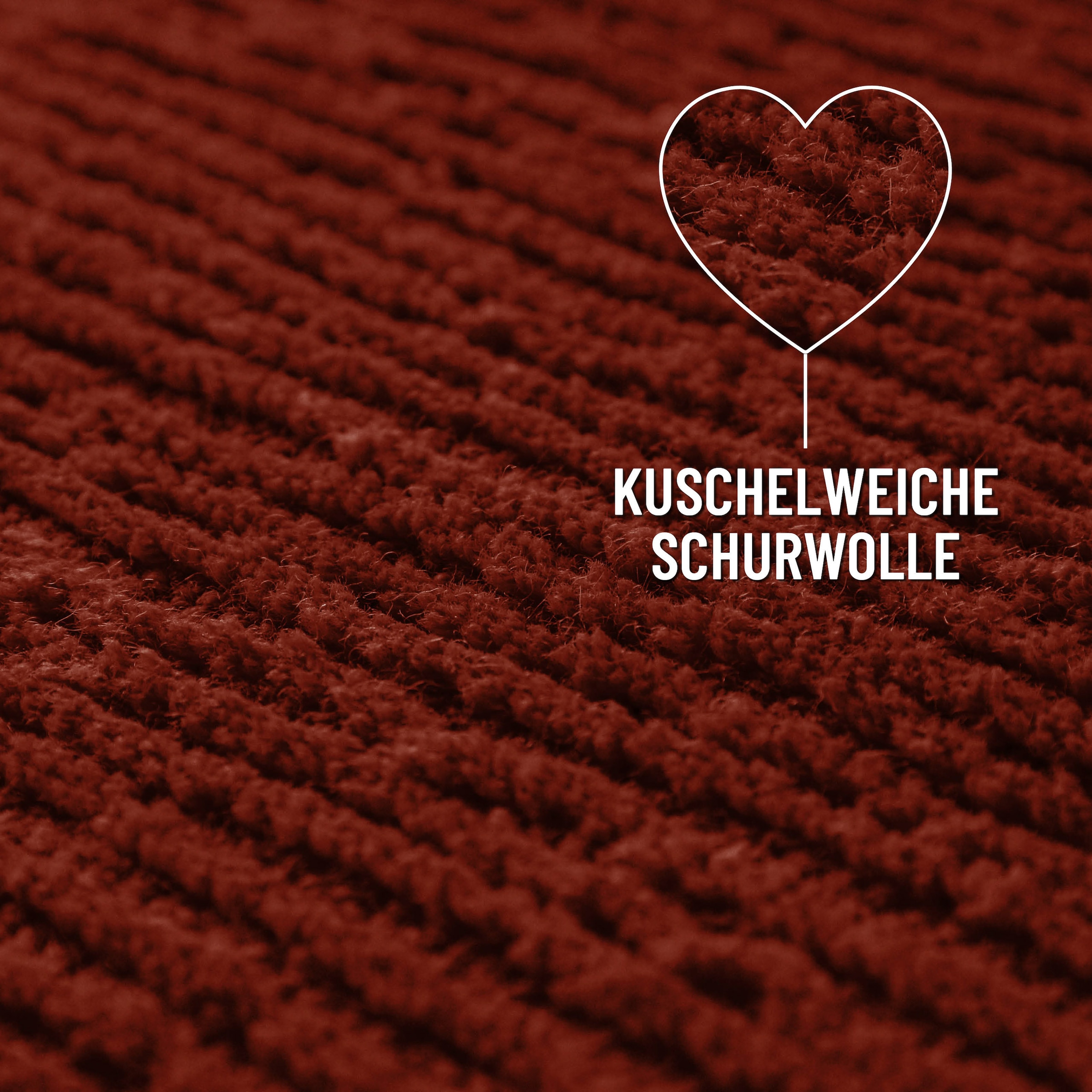 Wecon home Teppich »Castello ONE« rechteckig 7 mm Höhe Schurwolle, Kurzflor mit Hoch-Tief-Effekt, Wohnzimmer, Rautenmuster