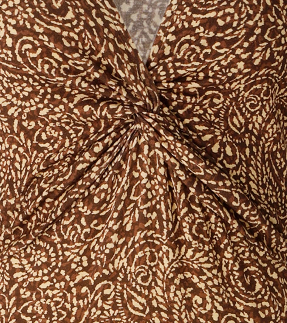 Aniston CASUAL Maxikleid mit raffiniertem Knoten am Dekolleté - NEUE KOLLEKTION