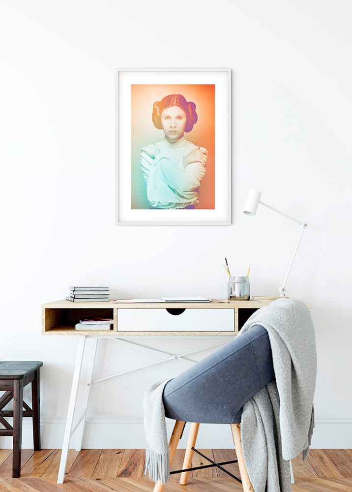 Komar Bild »Star Wars Classic Icons Color Leia«, Star Wars, (1 St.), Wandbild zur Dekoration im Kinderzimmer - ohne Rahmen