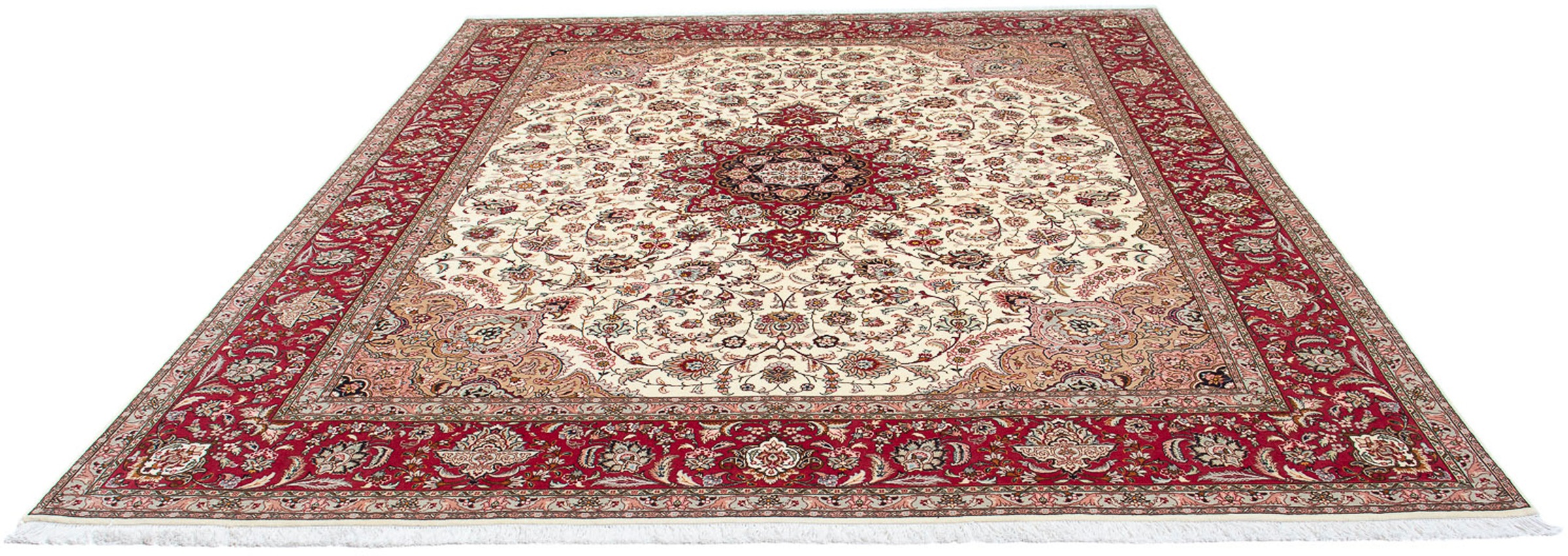 Image of morgenland Orientteppich »Perser - Täbriz - Royal - 300 x 250 cm - rot«, rechteckig, 7 mm Höhe, Wohnzimmer, Handgeknüpft, Einzelstück mit Zertifikat bei Ackermann Versand Schweiz