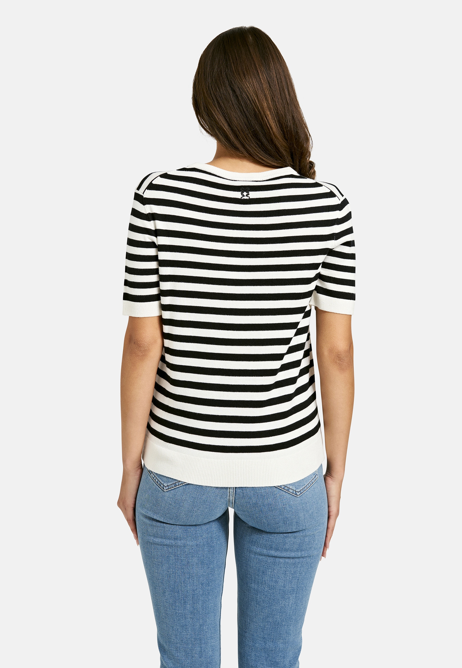 Smith & Soul Pull à manches courtes col rond, mélange viscose