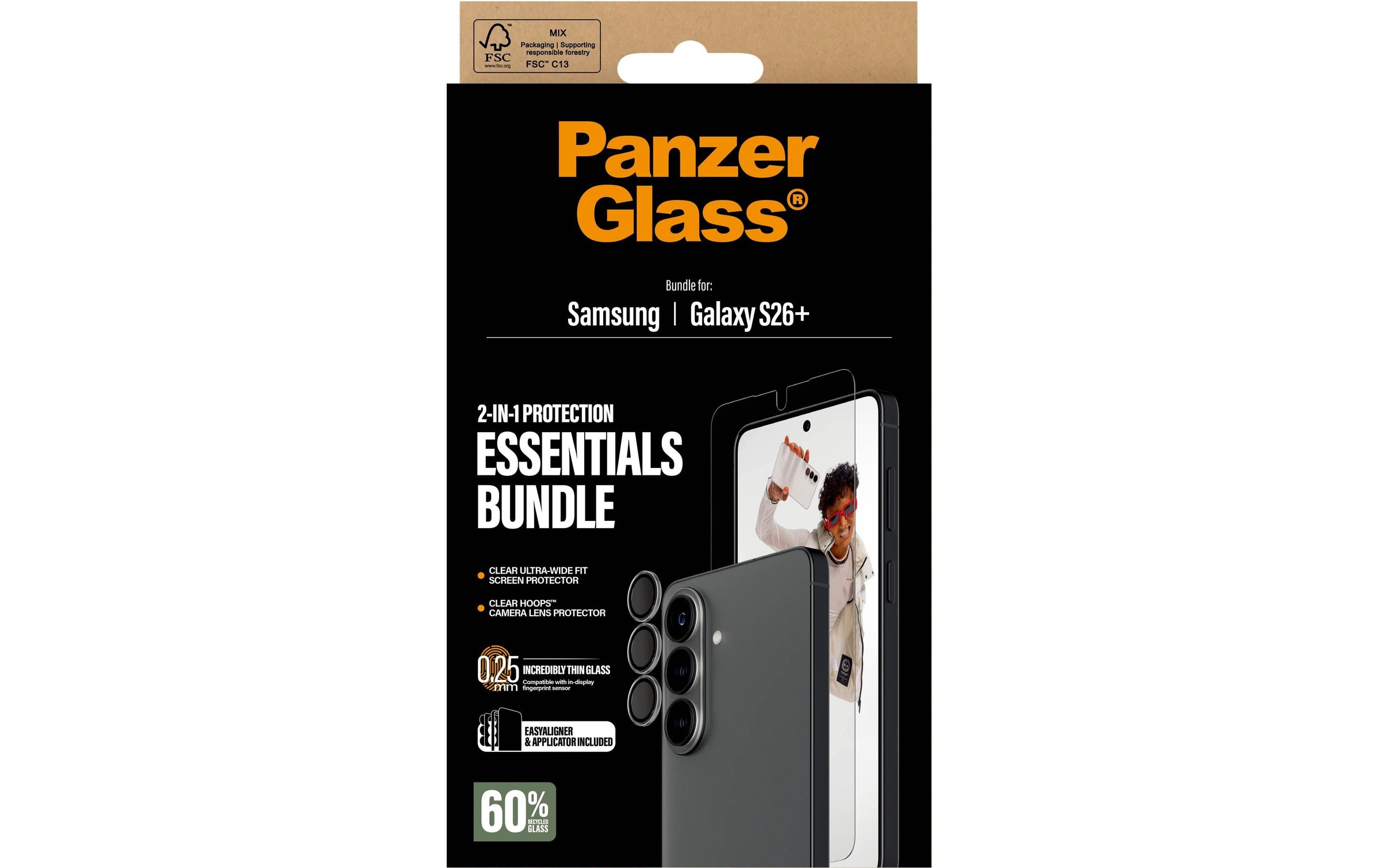 PanzerGlass Verre de protection pour appareil photo »Hoops 2-in-1 Bundle Galaxy S26 Plus«