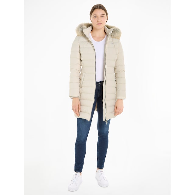 ESSENTIAL Fellimitat Jeans Tommy COAT«, »TJW versandkostenfrei Kapuze mit der HOODED DOWN an Daunenmantel auf abnehmbarem