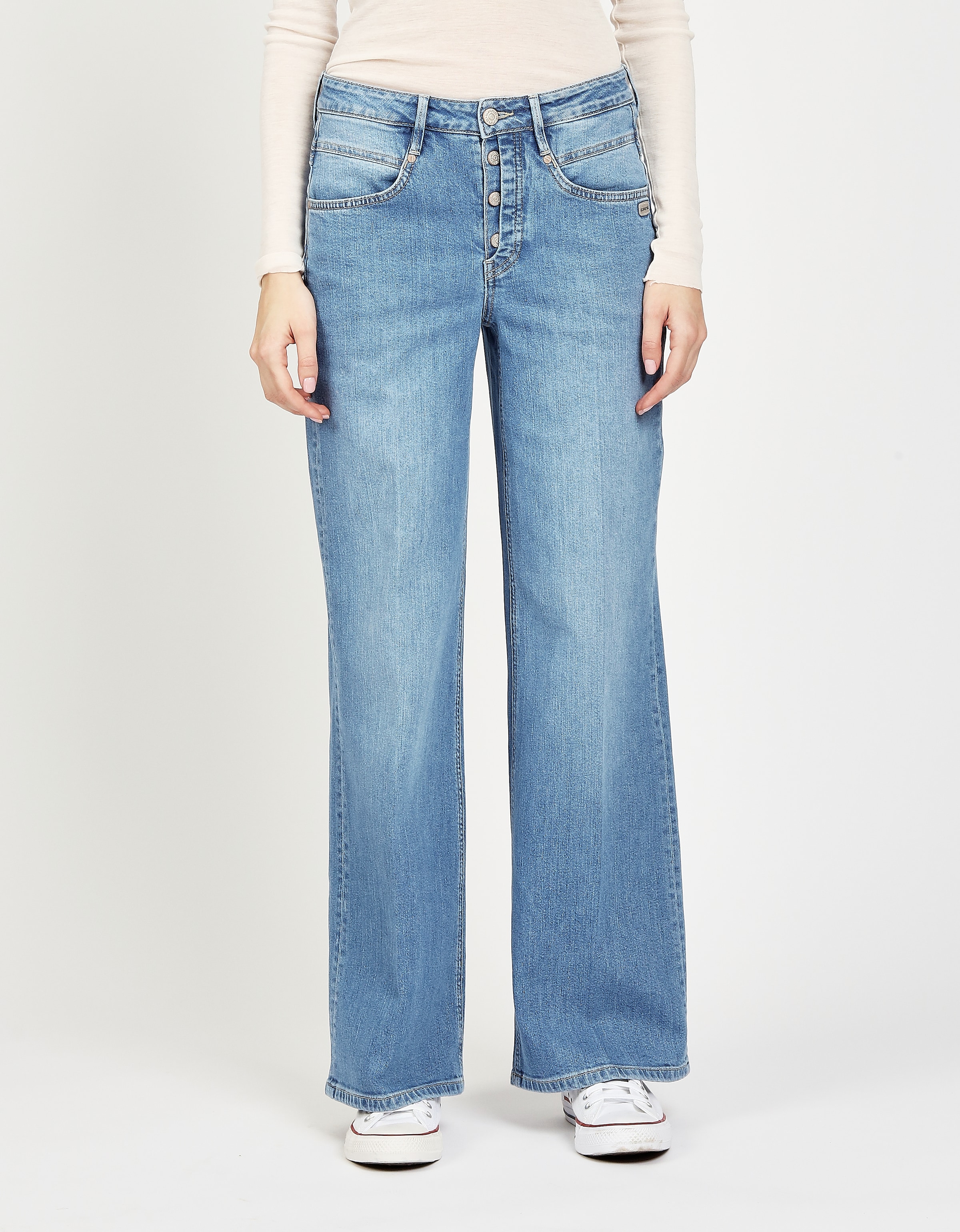 GANG Weite Jeans »94MEDINA WIDE«, mit Knopfverschluss - angelehnt an die Amelie Wide