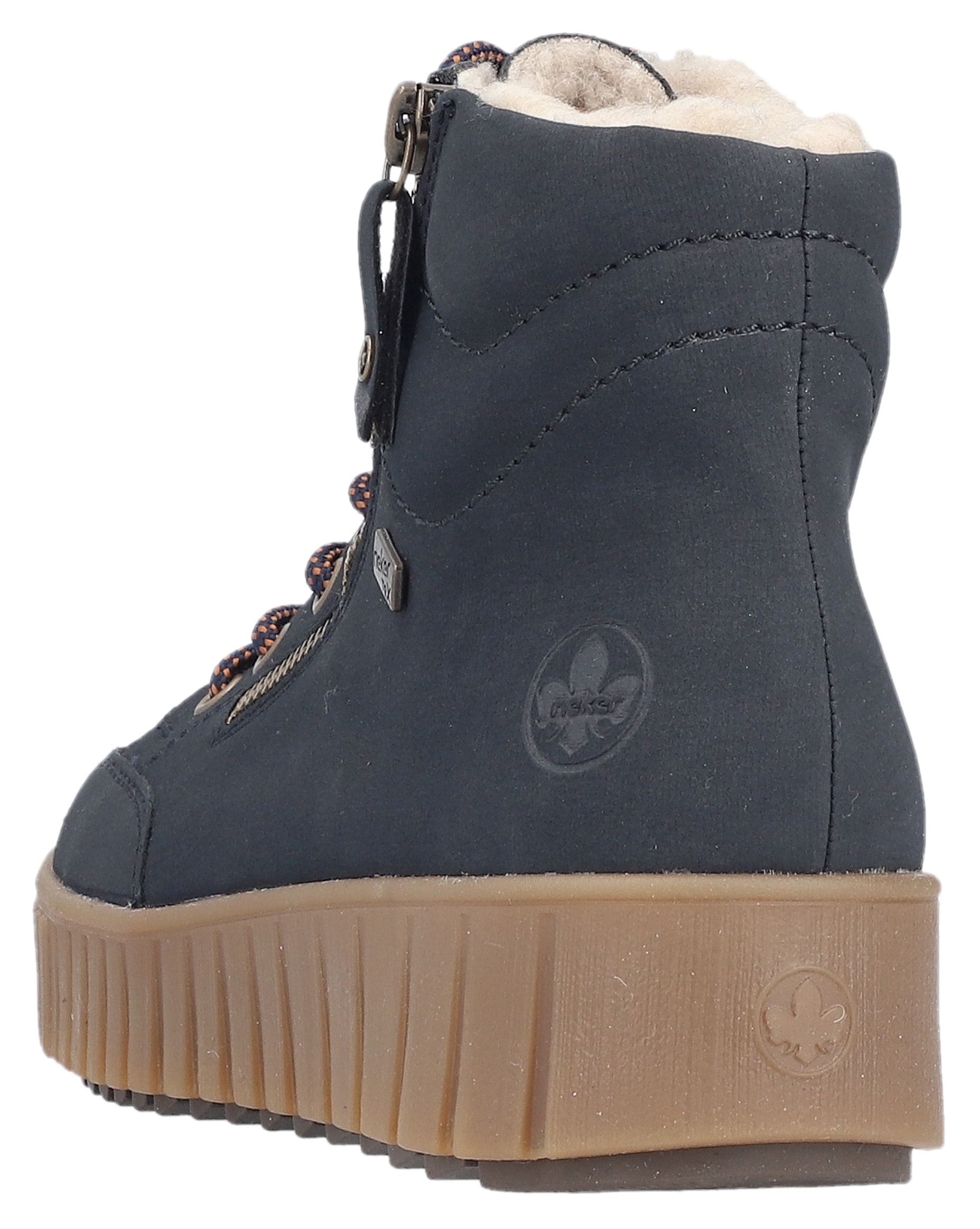 Rieker Bottes d'hiver  bottine à plateau, boots à lacets avec doublure chaude et équipement TEX