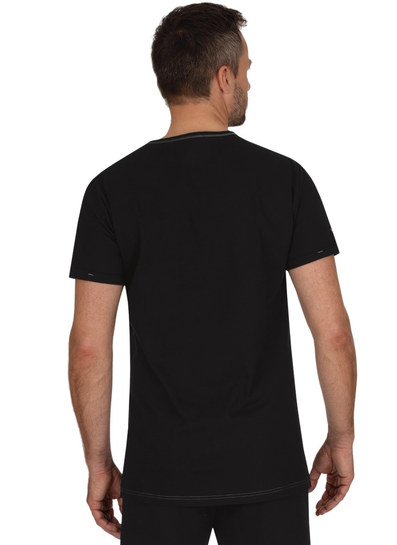 Trigema T-Shirt »TRIGEMA T-Shirt Knopfleiste aus Biobaumwolle«, (1 tlg.)