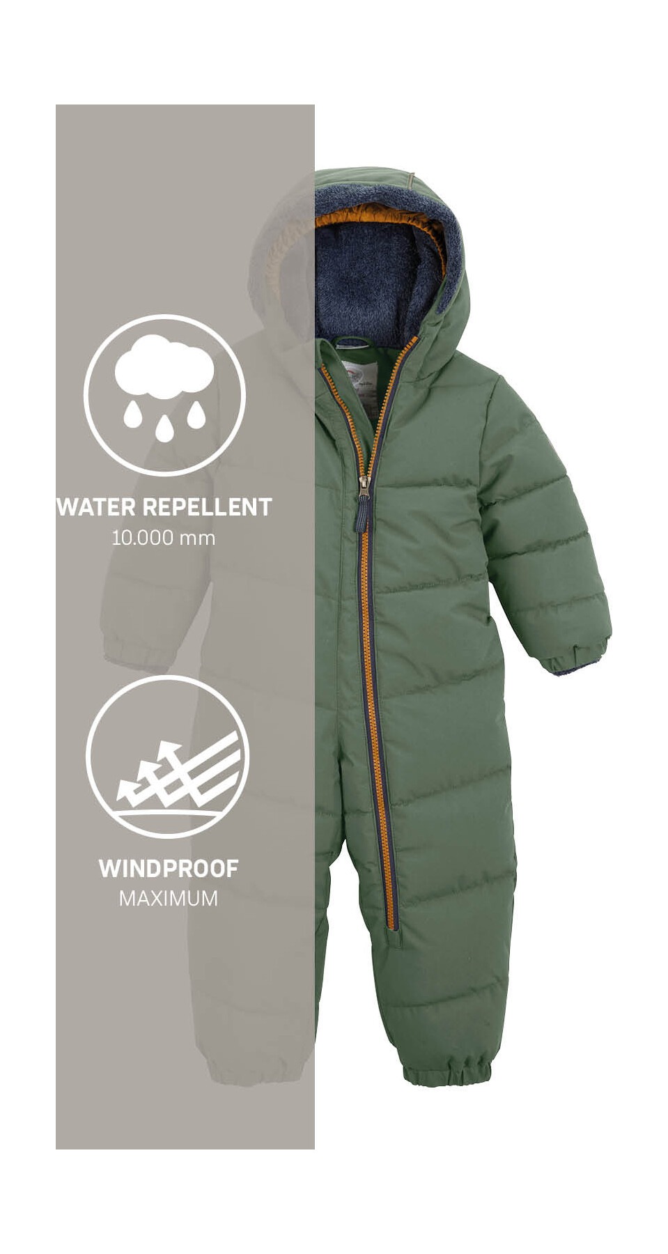 first instinct by killtec Overall »FIOW 32 MNS ONPC«, Wind- und wasserabweisender Schneeanzug, innen warmes Teddyfleece