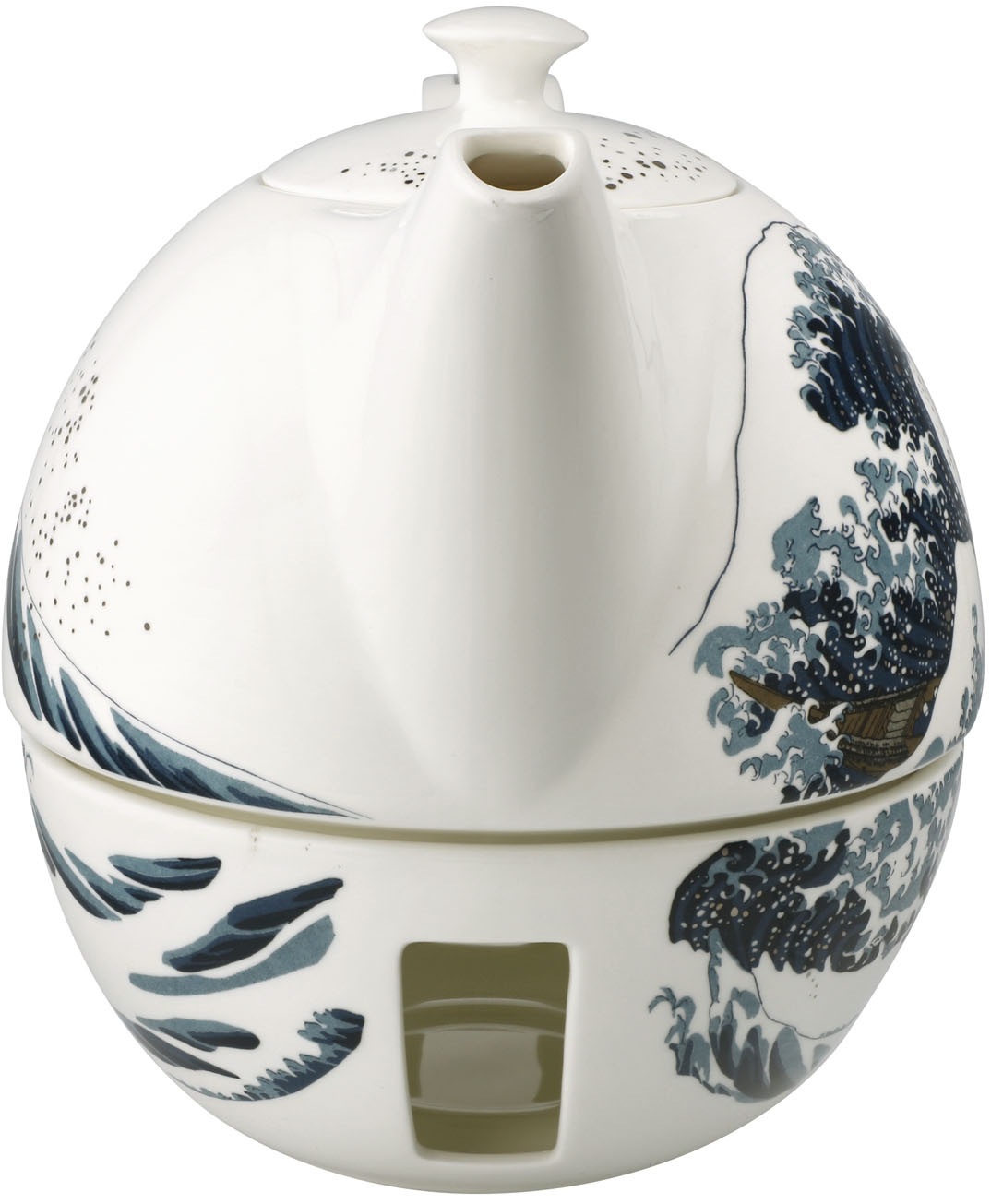 Goebel Kanne »Teekanne mit Stövchen Hokusai- Die Grosse Welle« 1 Stk. tlg.
