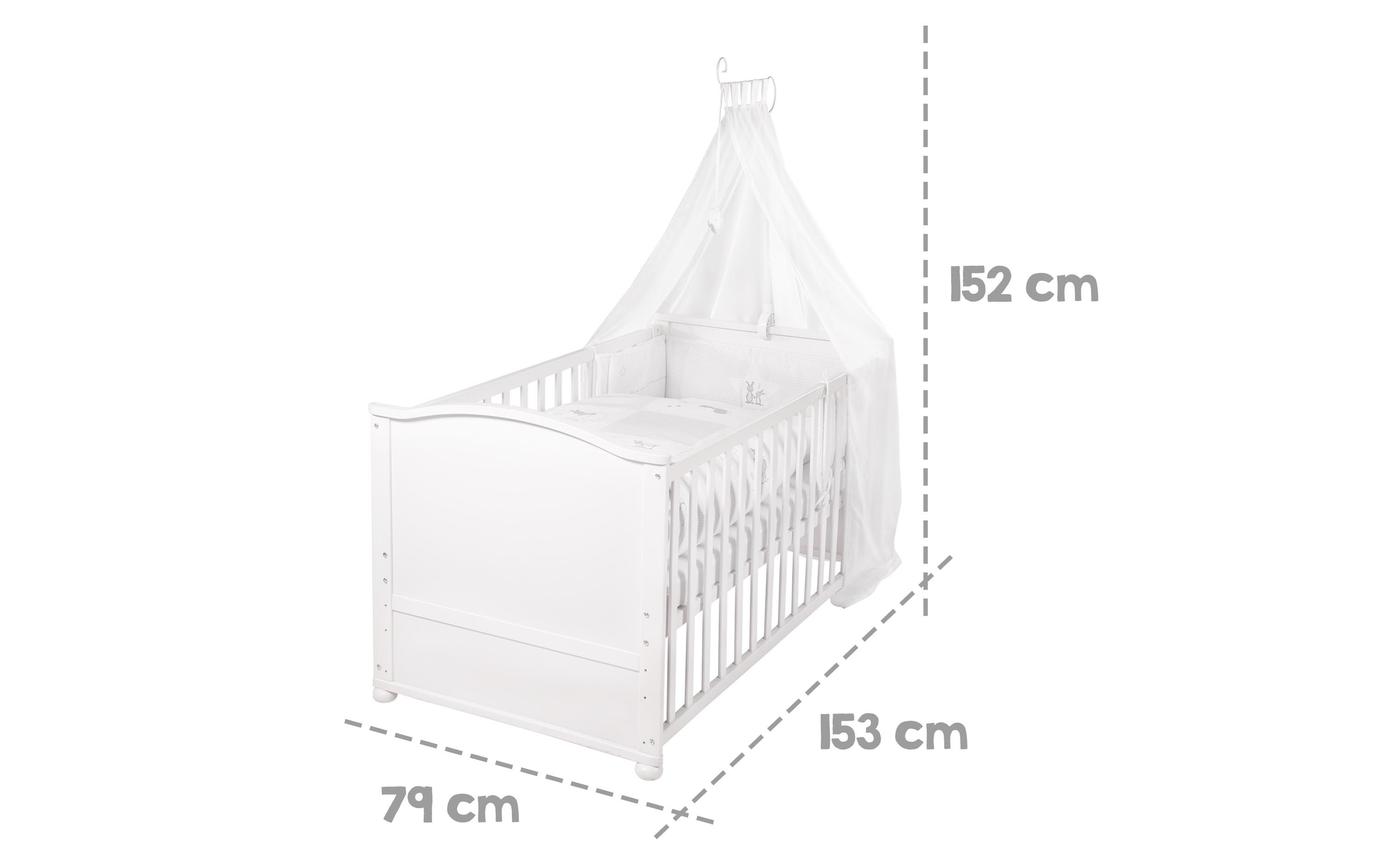 roba® Babybett »Komplett-Set Fox&Bunny 70x140 cm«