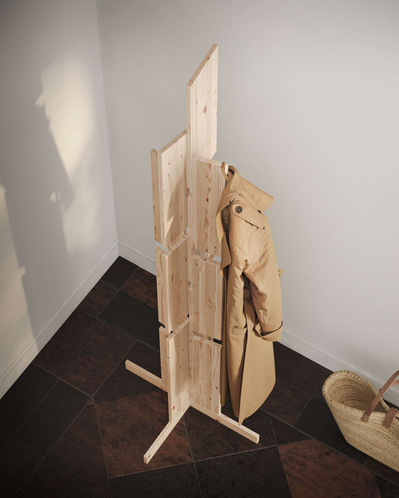 Image of Karup Design Garderobenständer "Keeper Coat Stand, Kleiderständer mit 12 Haken, Made in Europe" frei stehend, vielseitig einsetzbar, FSC-zertifiziertes Massivholz