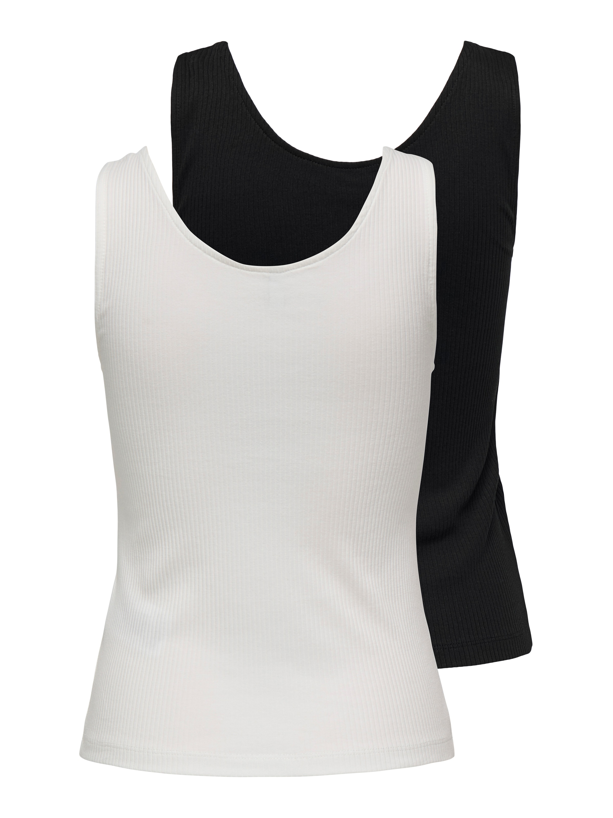 ONLY Débardeur à côtes »ONLSIMPLE LIFE S/L BUTTON TOP JRS CS 2PK« Packung, 2 cuis tlg.