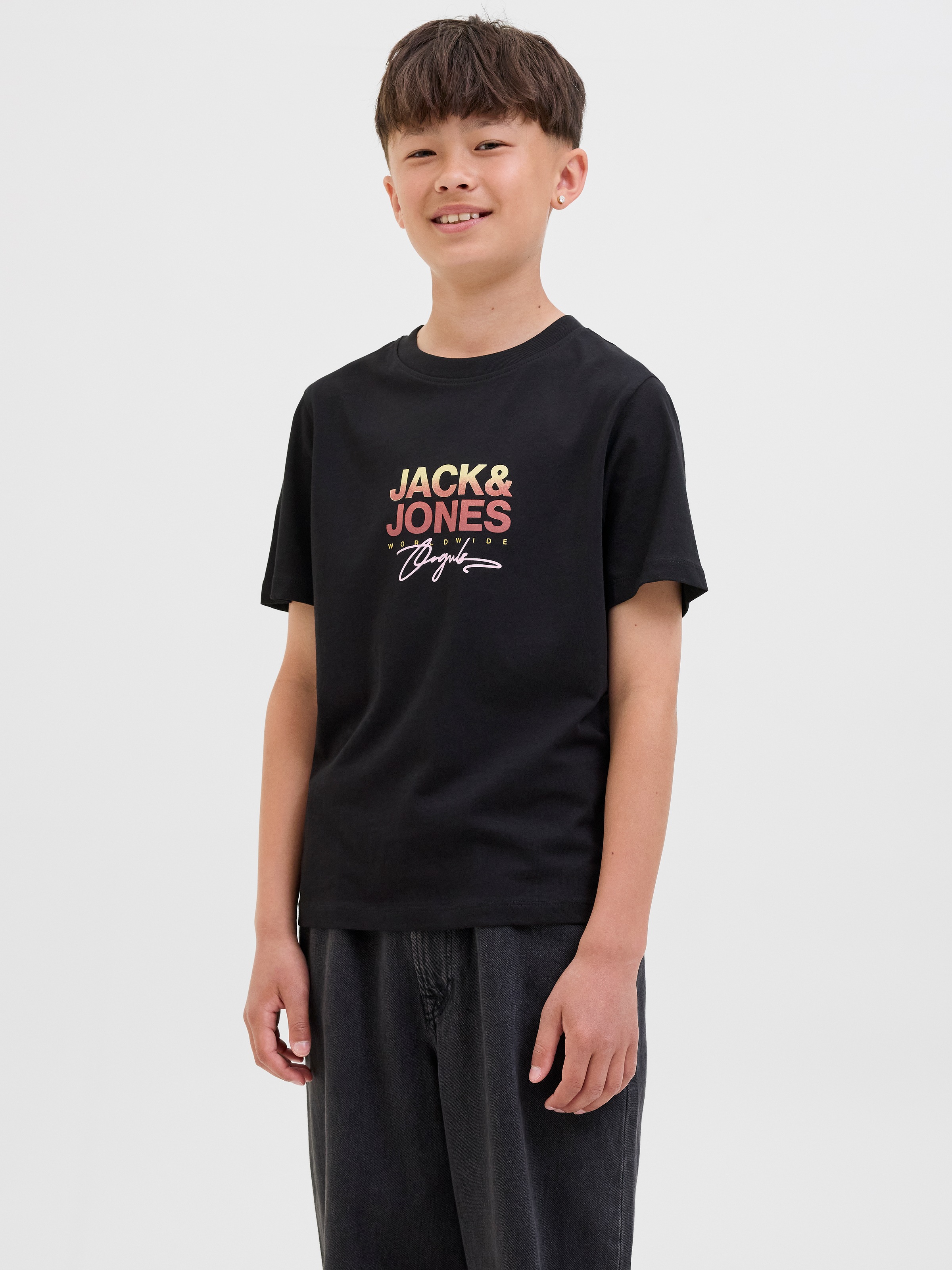 Image of Jack & Jones Junior T-Shirt "JORCANGGU mit Druck und angenehmem Tragegefühl" bedruckt, modisch, regular fit, Single Jersey, Rundhals