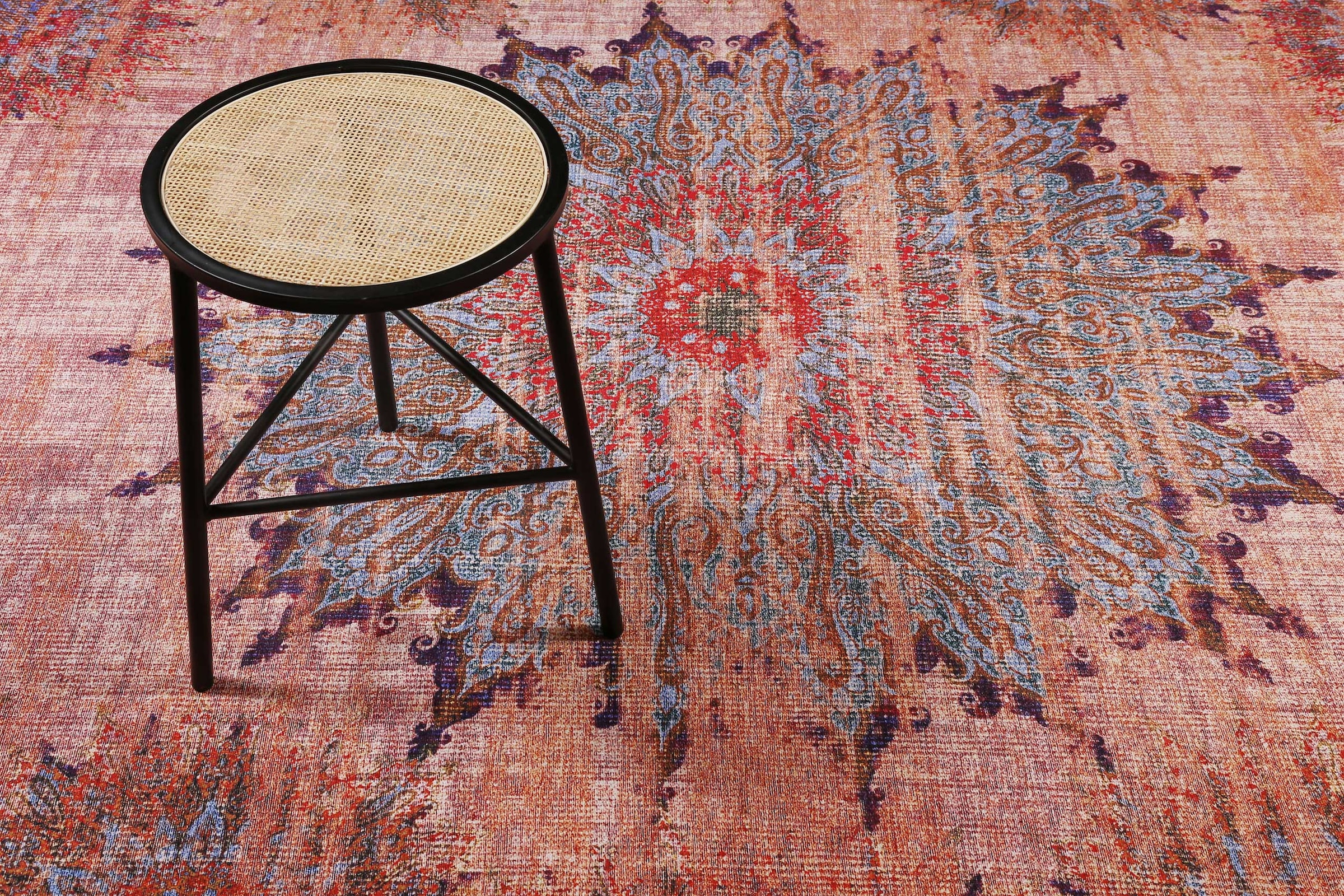 Wecon home Teppich »Rooftop« rechteckig 6 mm Höhe Vintage, Baumwolle, Kurzflor, Wohnzimmer, Schlafzimmer, Orient