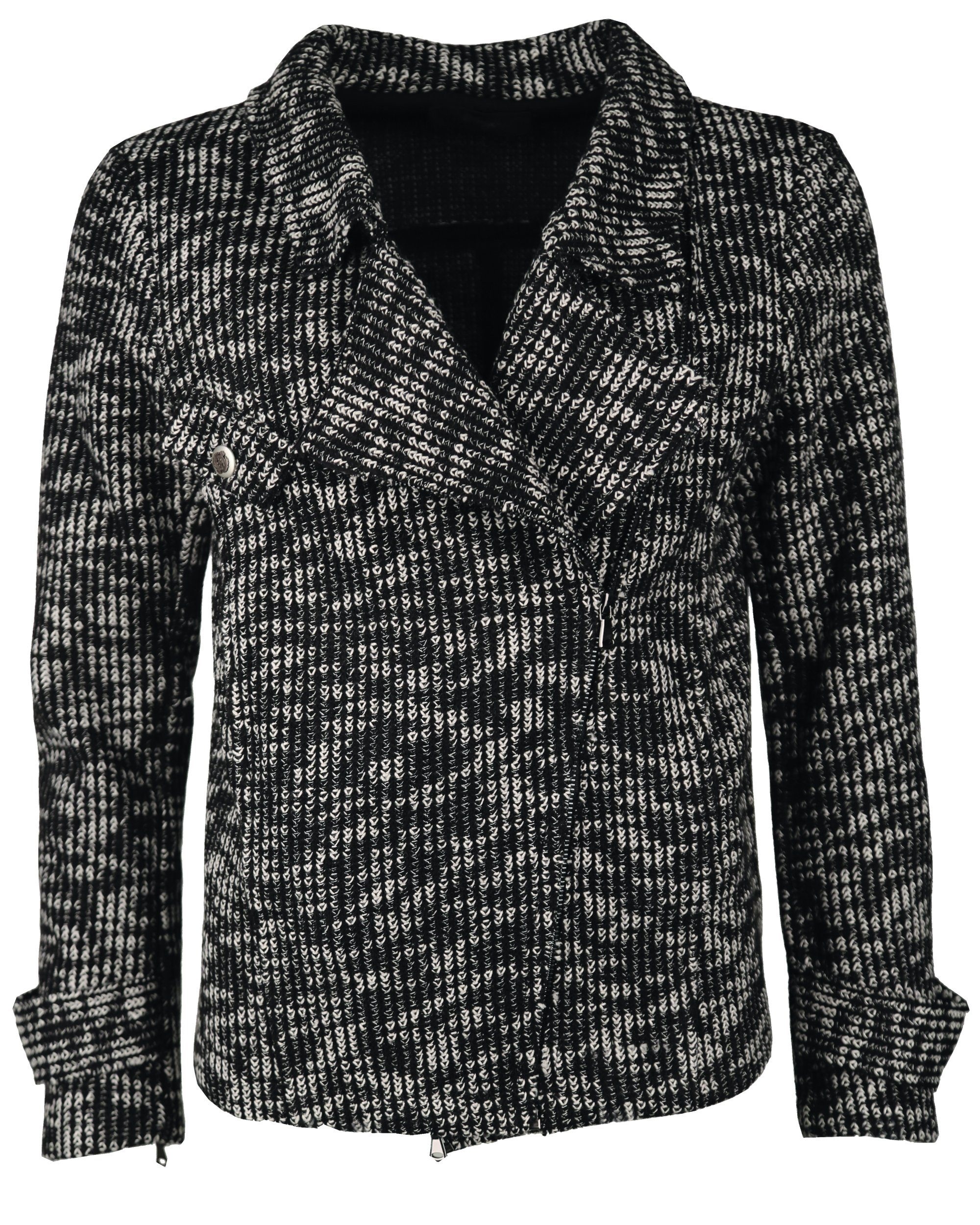Strickjacke mit asymmetrischem Reissverschluss MT17-221