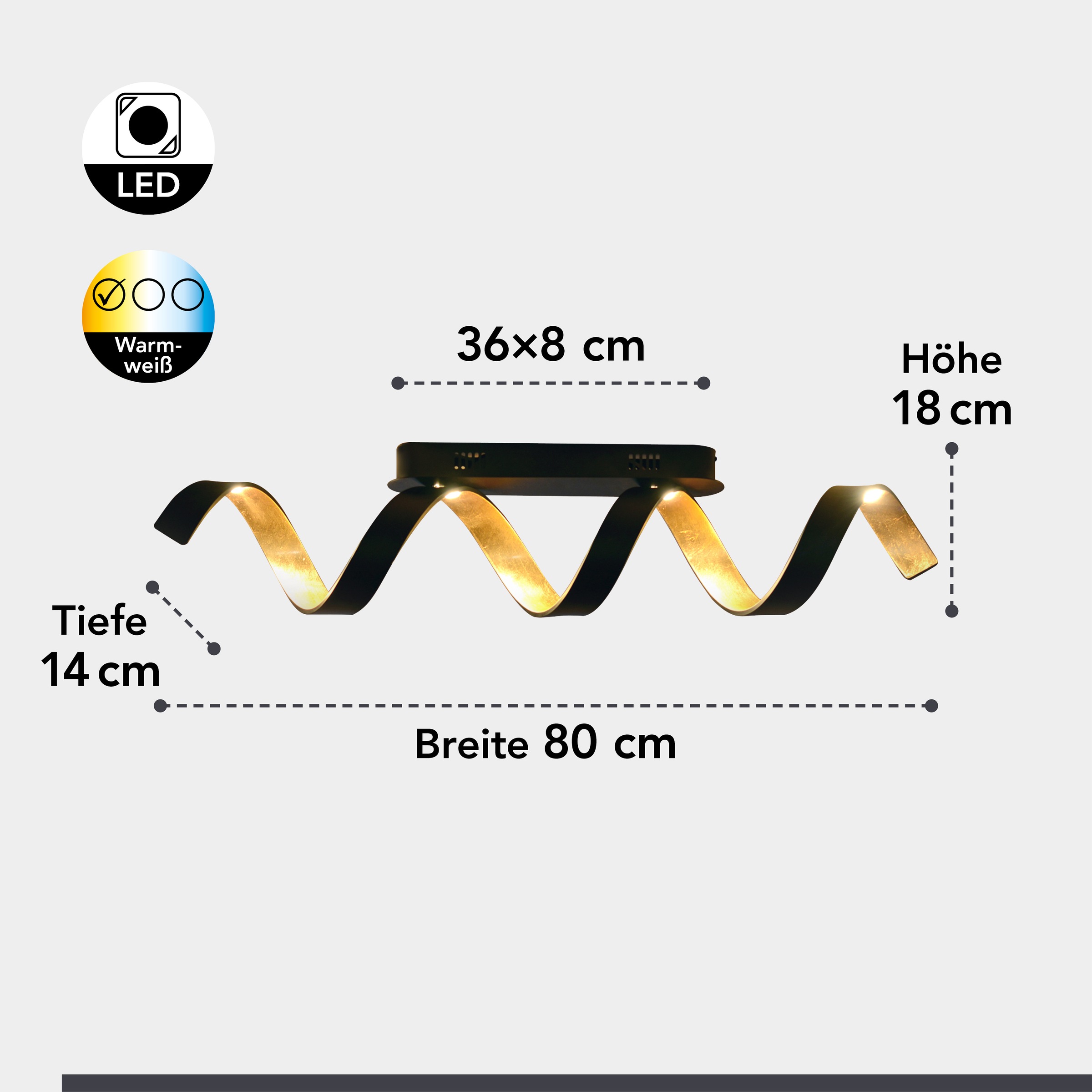 ECO-LIGHT LED Deckenleuchte »HELIX«, Leuchtmittel LED-Modul | LED fest integriert