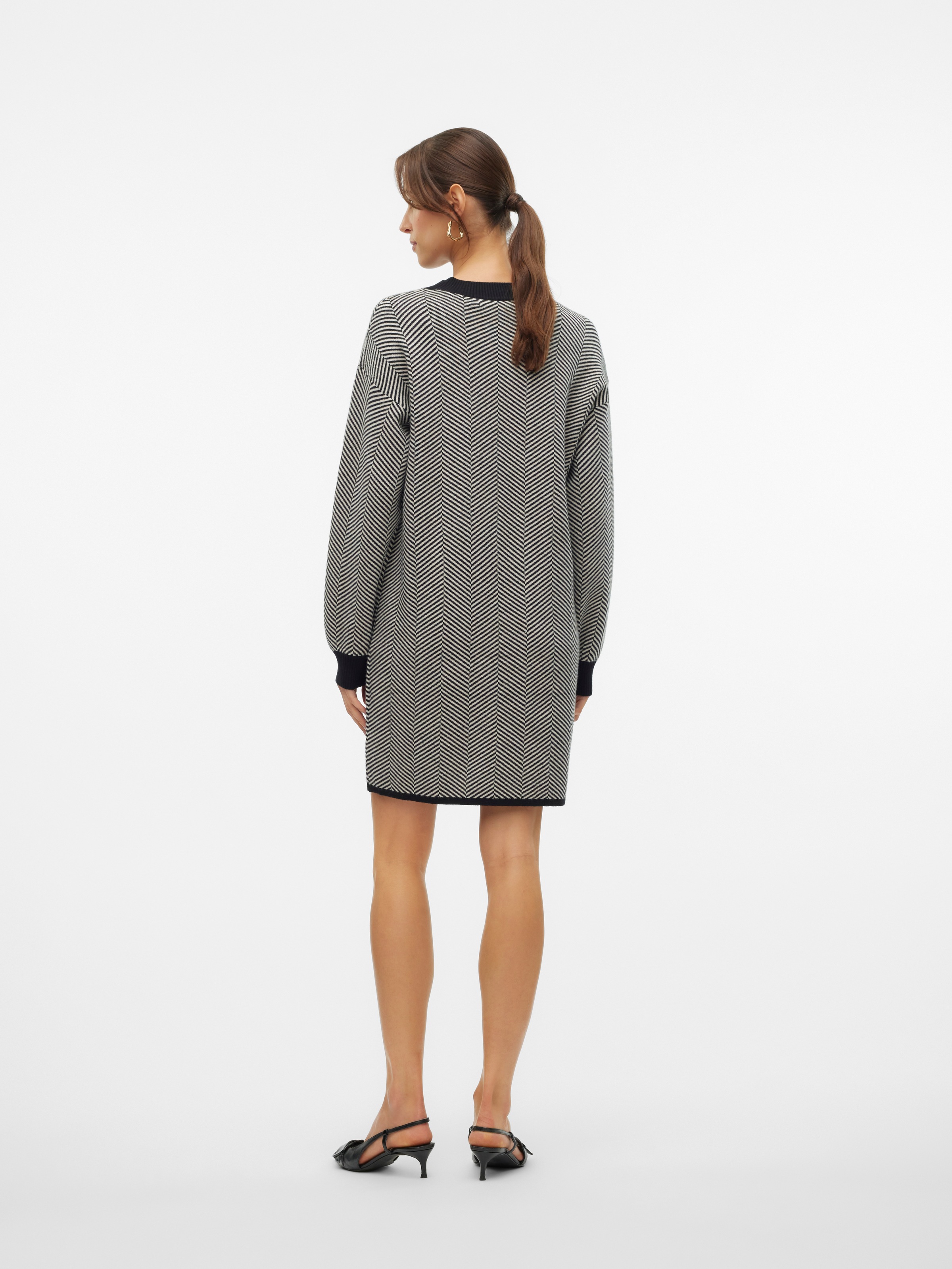 Vero Moda Strickkleid »VMBLUSH HERRINGBONE LS O-NECK DRESS LCS«