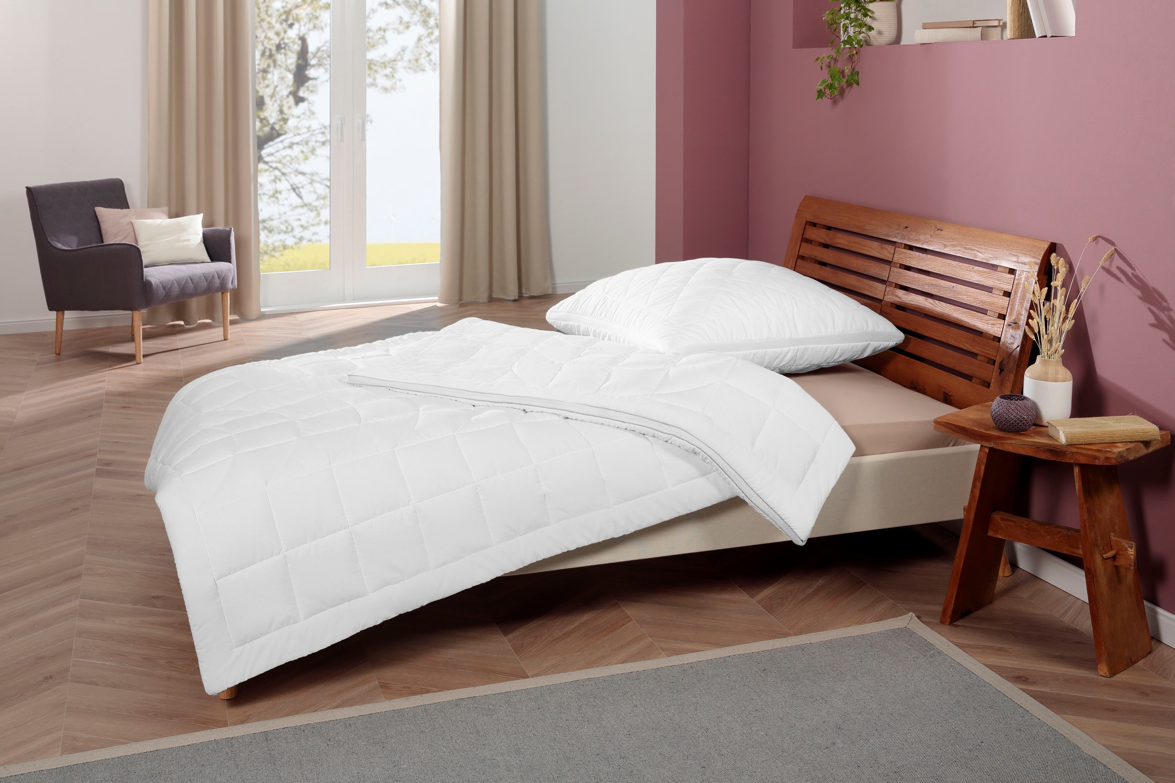 Image of Conni Oberkircher´s Microfaserbettdecke »Conni«, warm, Füllung Polyester, Bezug Microfaser, (1 St.), DUO-Steppbett mit Klimanetz, für ein trockenes Schlafklima bei Ackermann Versand Schweiz