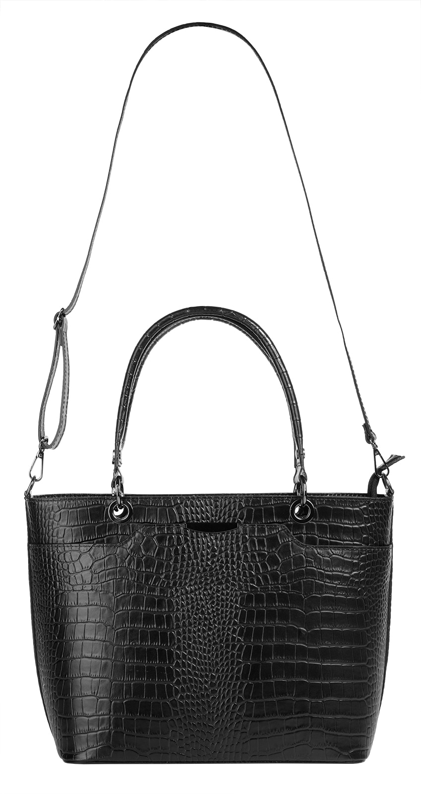 Cluty Henkeltasche, echt Leder, Made in Italy