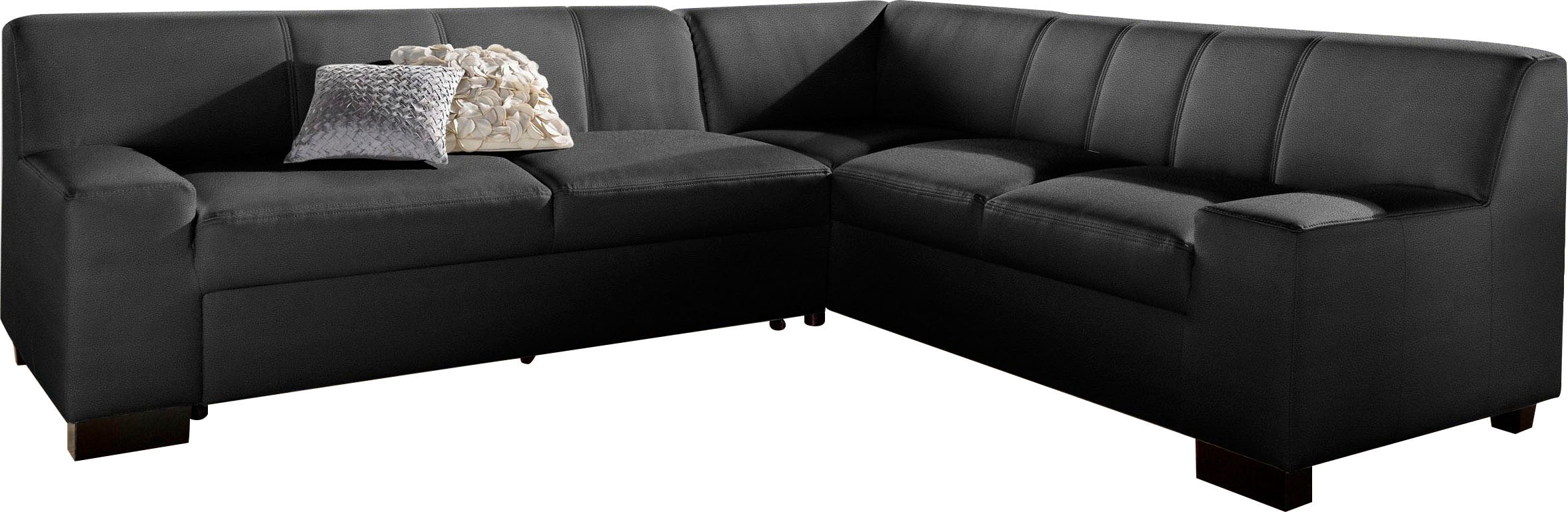 DOMO collection Ecksofa »Norma Top, elegant und modern, flache Armlehnen, L-Form«, wahlweise mit Bettfunktion