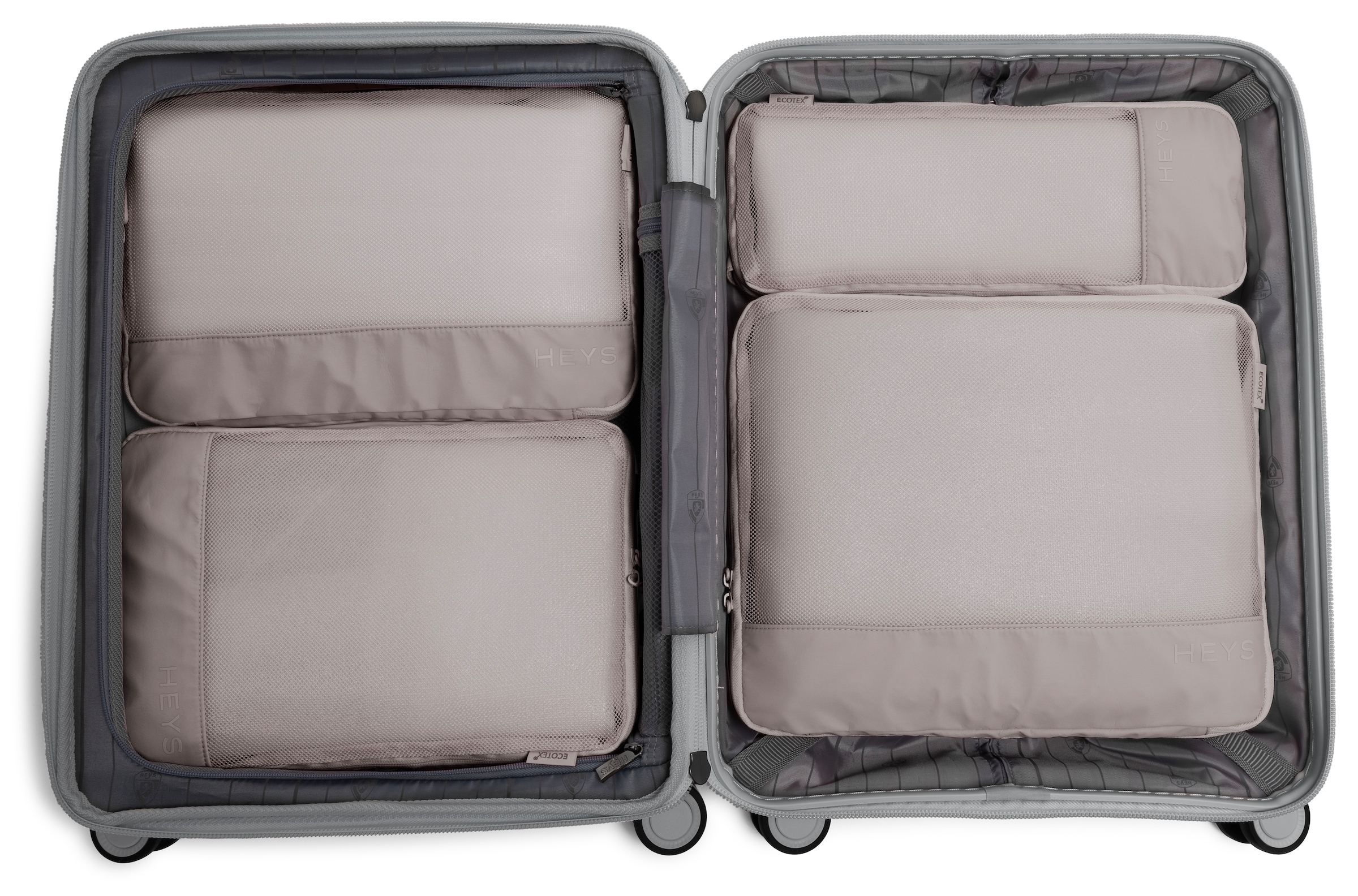 Heys Kofferorganizer »Ecotex Compression Packing Cube«, (Set, 4 tlg.), komprimierbare Packwürfel, Packtaschen, Organizer für Koffer