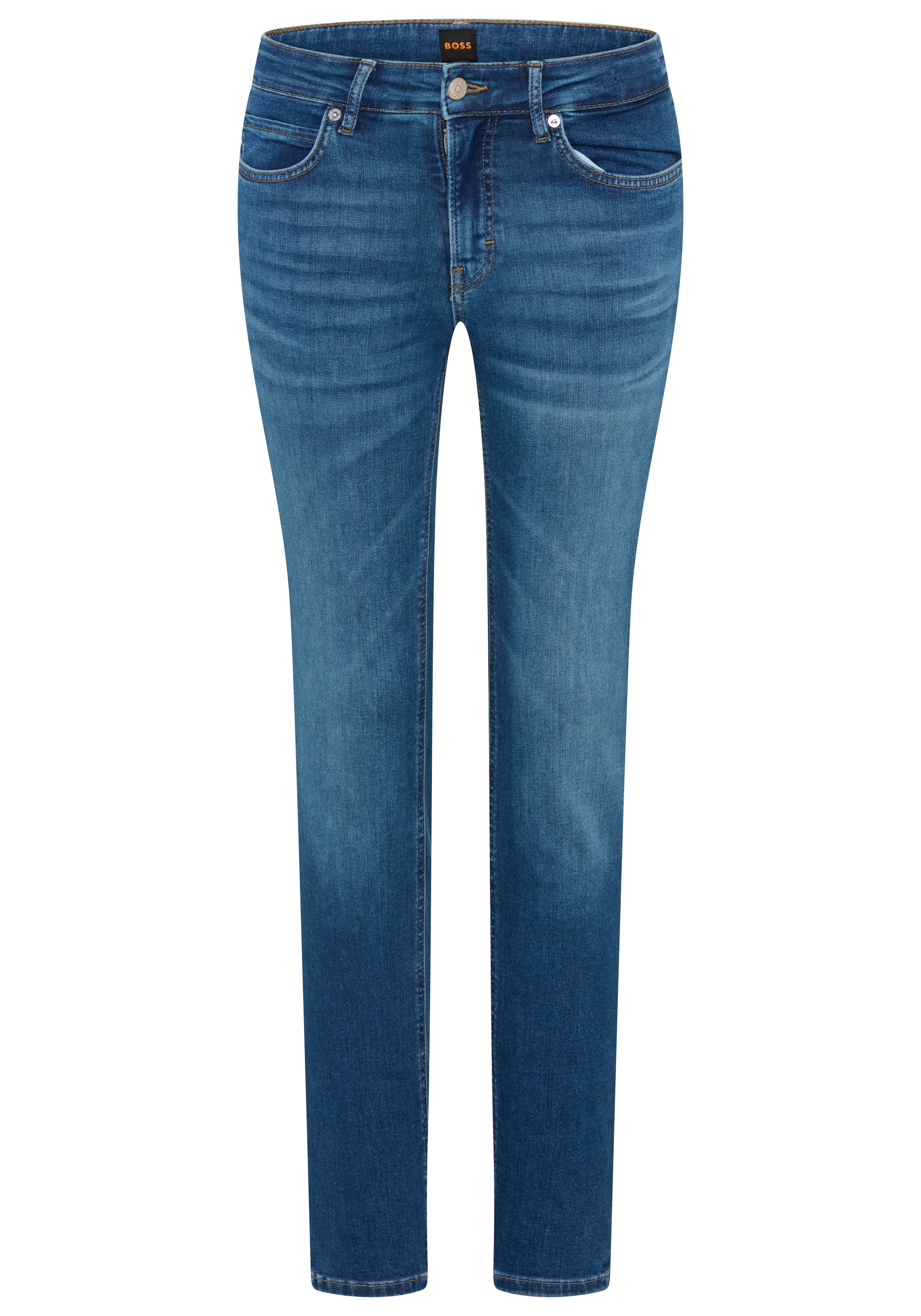 Image of BOSS ORANGE Slim-fit-Jeans "JACKIE MR 10.0 Premium Damenmode" mit mittlerem Bund, Power-Stretch-Denim