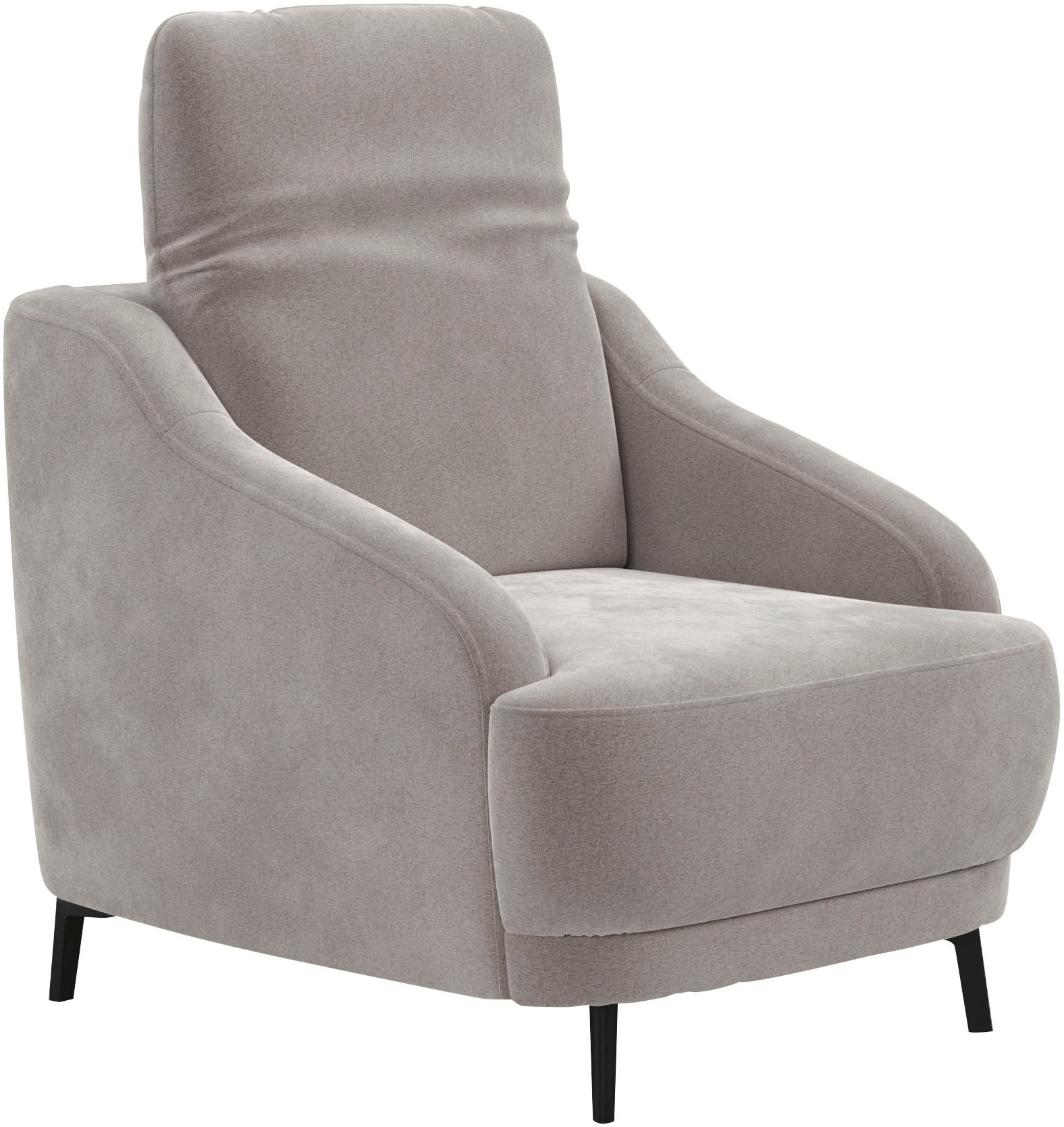 sit&more Sessel »Blues«, (1 St.), mit Metallfüssen, schwarz-matt