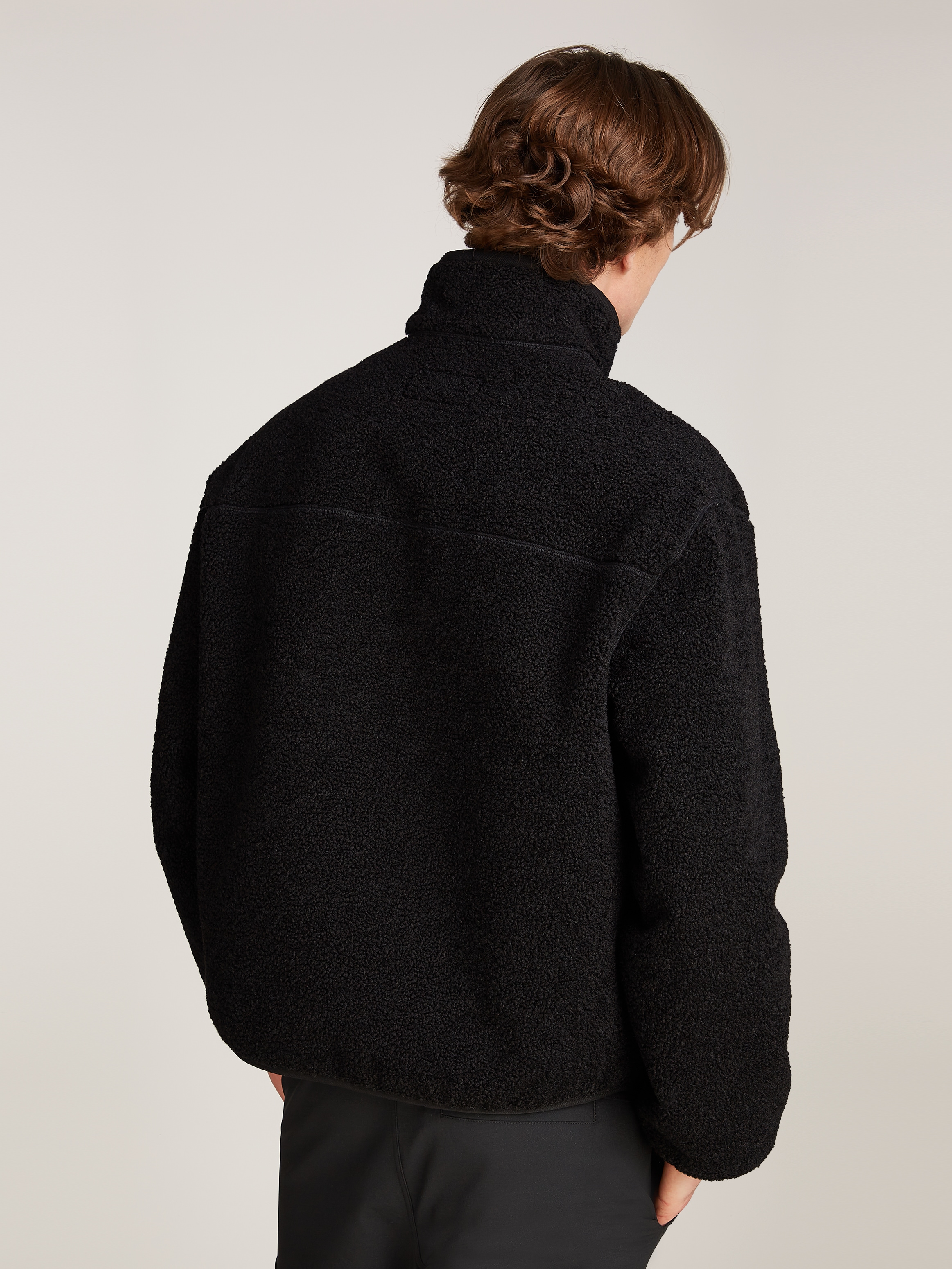 Calvin Klein Jeans Veste en peluche »HALF ZIP SHERPA« avec inscription logo