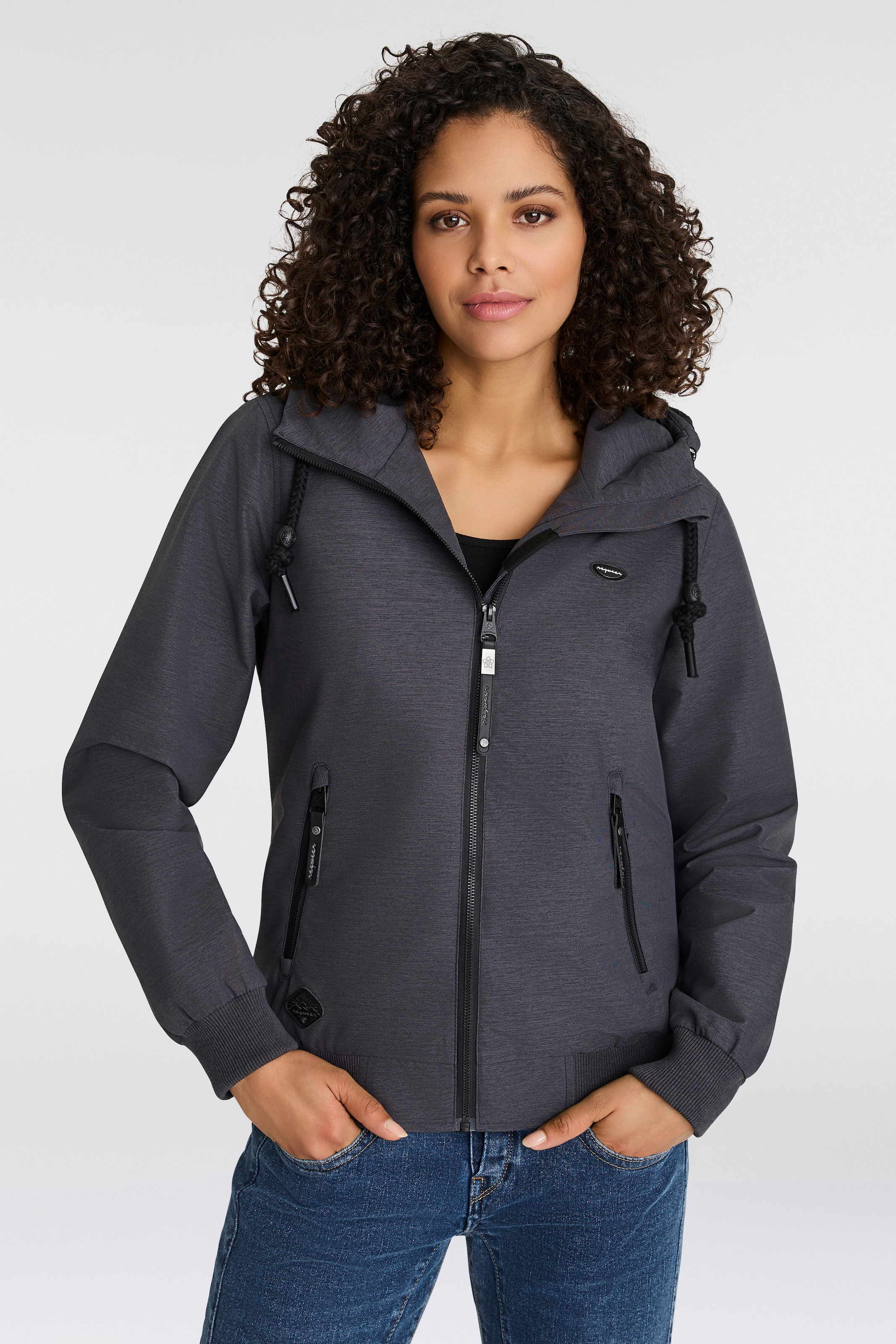 Ragwear Funktionsjacke »NUGGIE OMBRE O«, mit Kapuze, Übergangsjacke aus wasserabweisendem Material