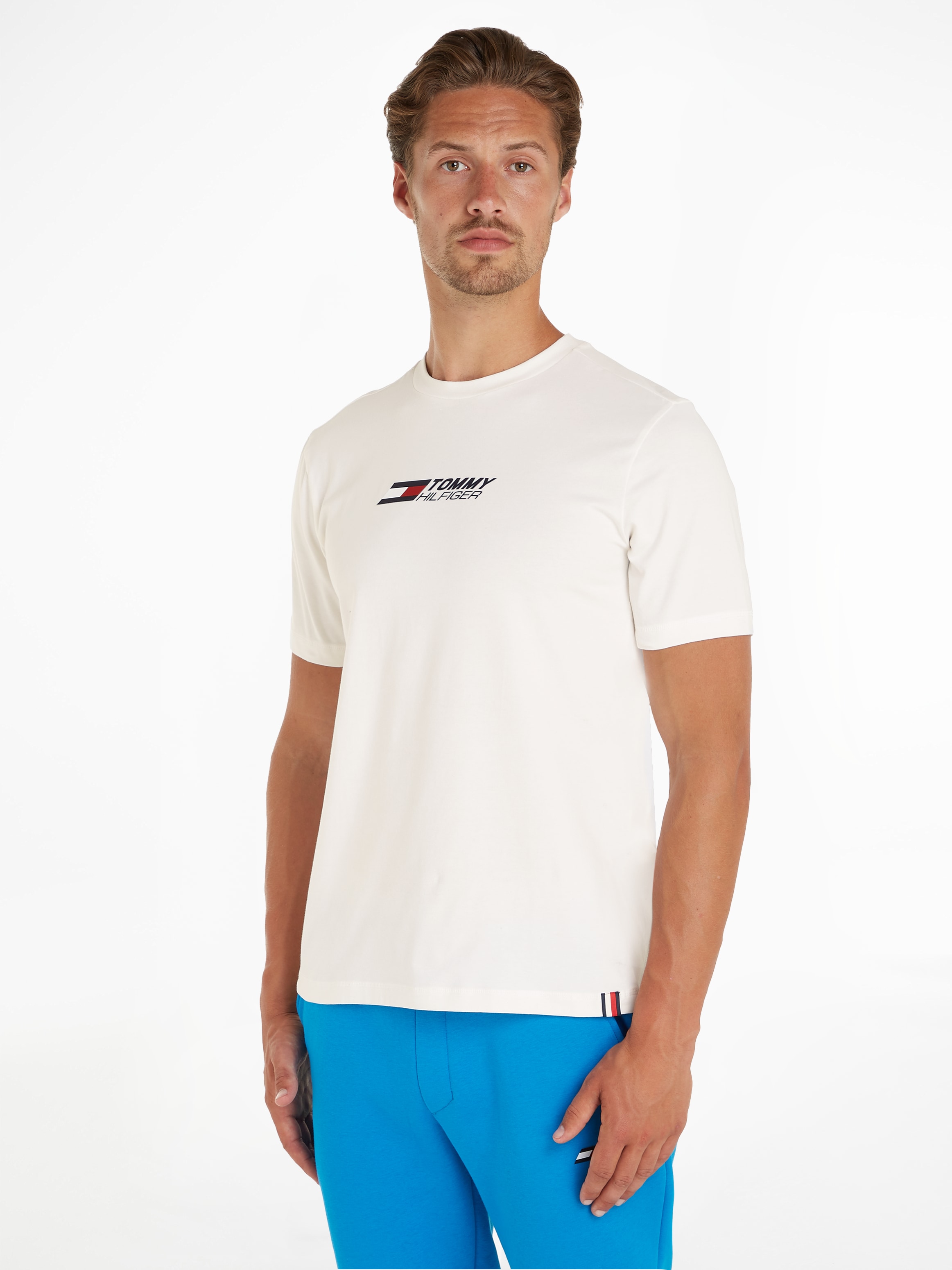 Tommy Hilfiger Sport T-Shirt »ESSENTIAL BIG LOGO TEE«, mit Tommy Hilfiger Logodruck auf der Brust