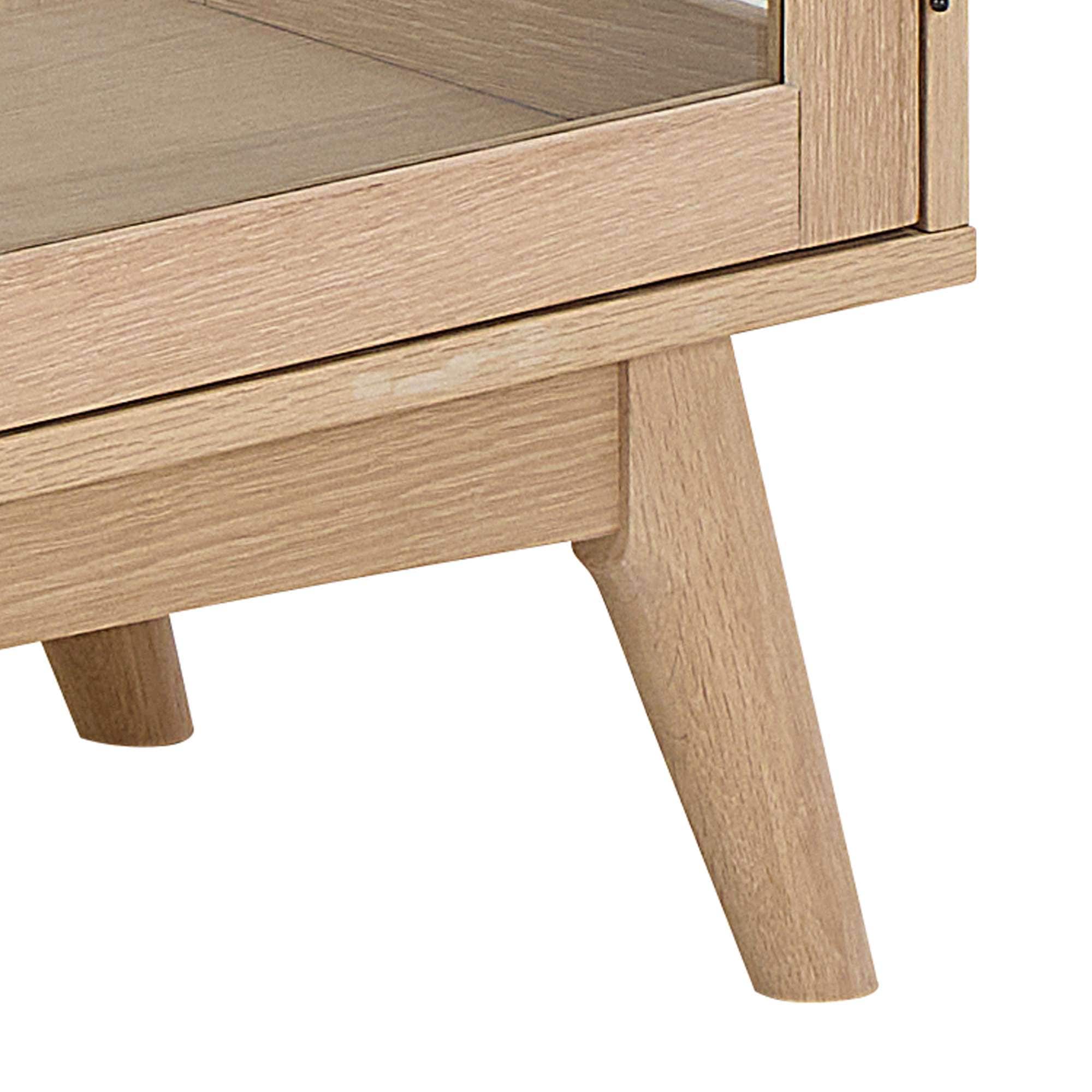 ACTONA GROUP Vitrine »Marte« ölbehandeltes Eiche Furnier, 2 Türen, klar Glas, 94x40x192 cm