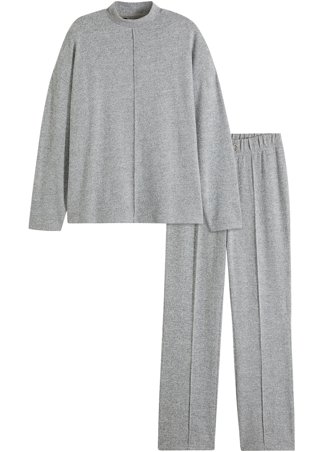 bonprix Hausanzug Set,  kuscheliges Loungewear-Set, Loose Fit, mit Stehkragen, im Casual Stil