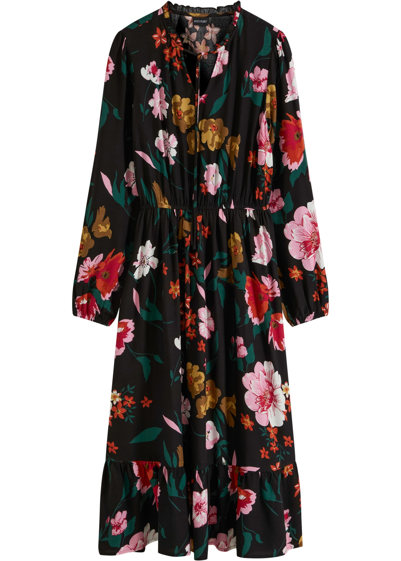 bonprix Midikleid »Midikleid aus fliessender Viskose« Midikleid aus fliessender Viskose