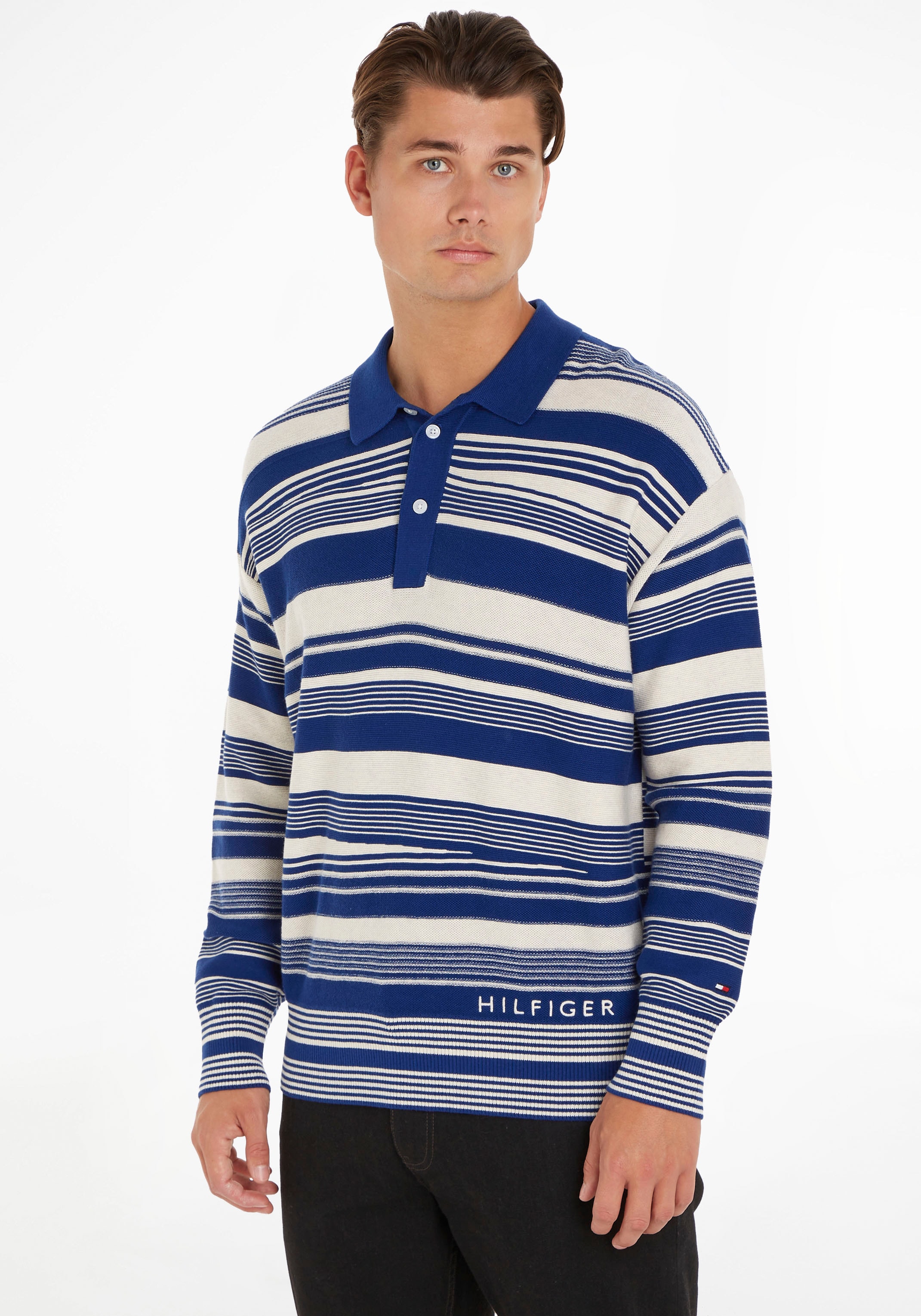 Polokragenpullover »CRAFTED STRIPE LS POLO«