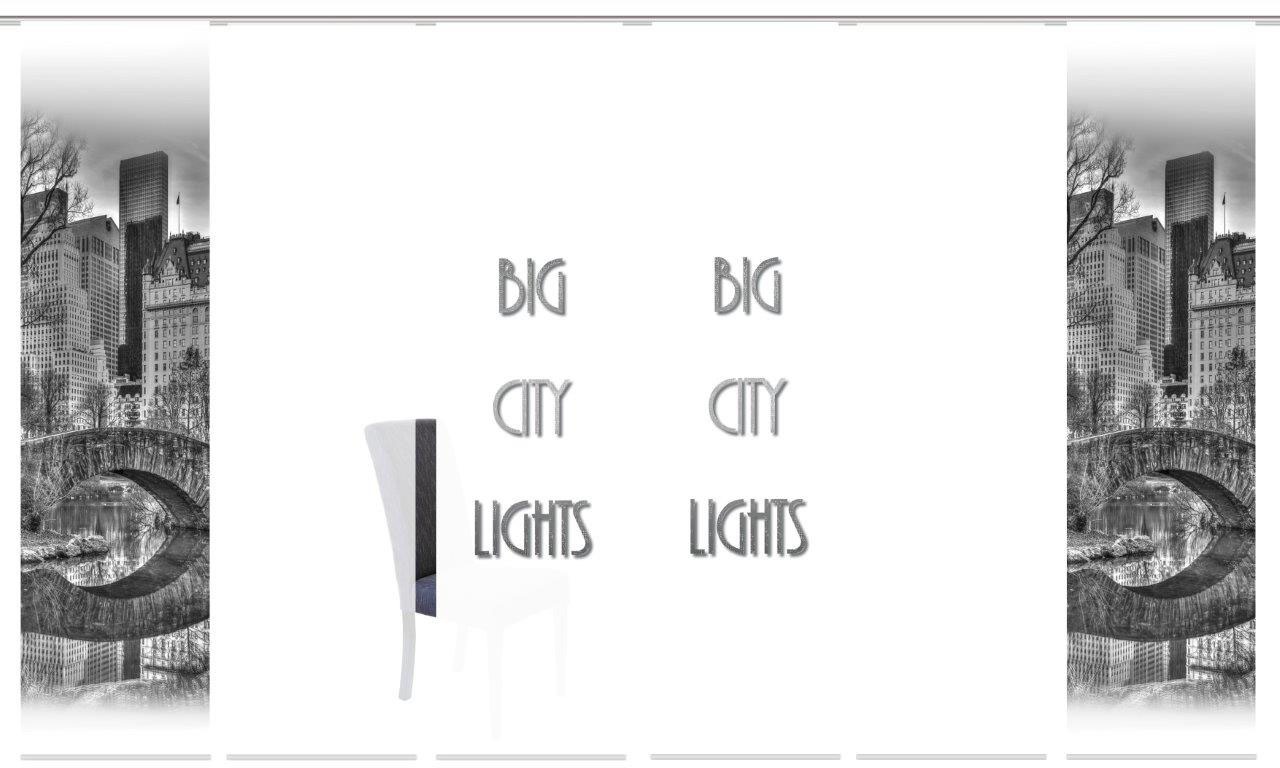 Image of HOME WOHNIDEEN Schiebegardine »TEILA 6er SET«, (6 St.), Dekostoff-Seidenoptik, Digital bedruckt bei Ackermann Versand Schweiz